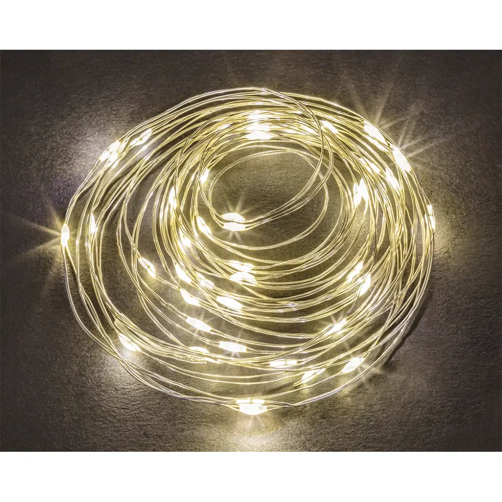 Изображение товара Электрогирлянда комнатная Navigator 95068 роса 90 м 10 ламп прозрачный 1 режимов работы