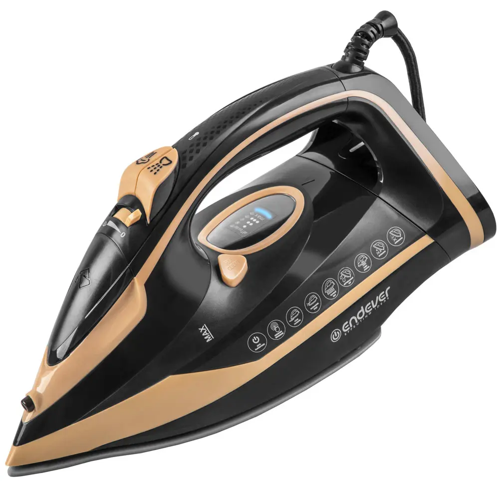 Изображение товара Утюг Endever Delta-226 черный с LED дисплеем и паровыми функциями