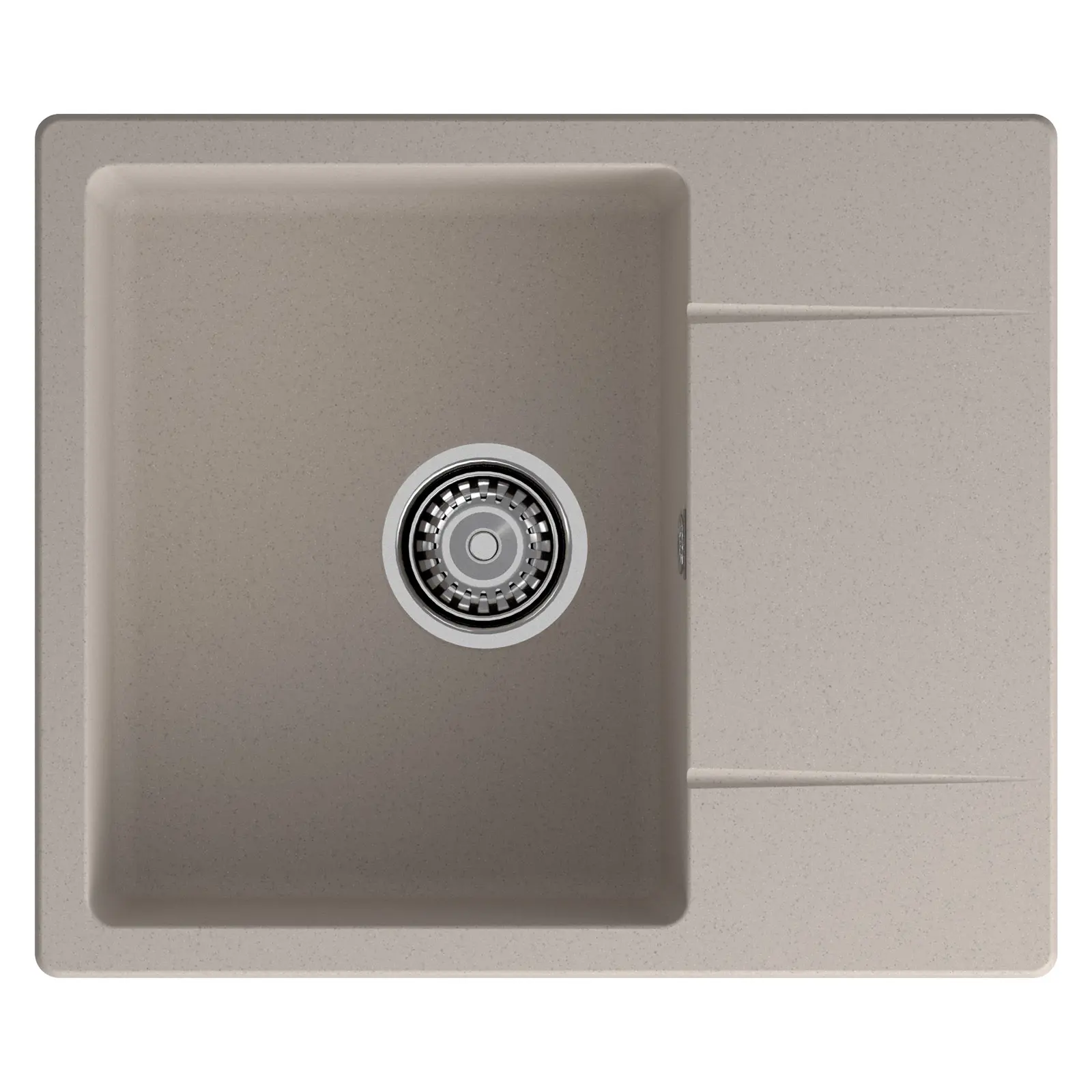 Изображение товара Мойка для кухни Granfest Urban 258L 49x58 см глубина чаши 18 см Композитный кварц цвет песочный