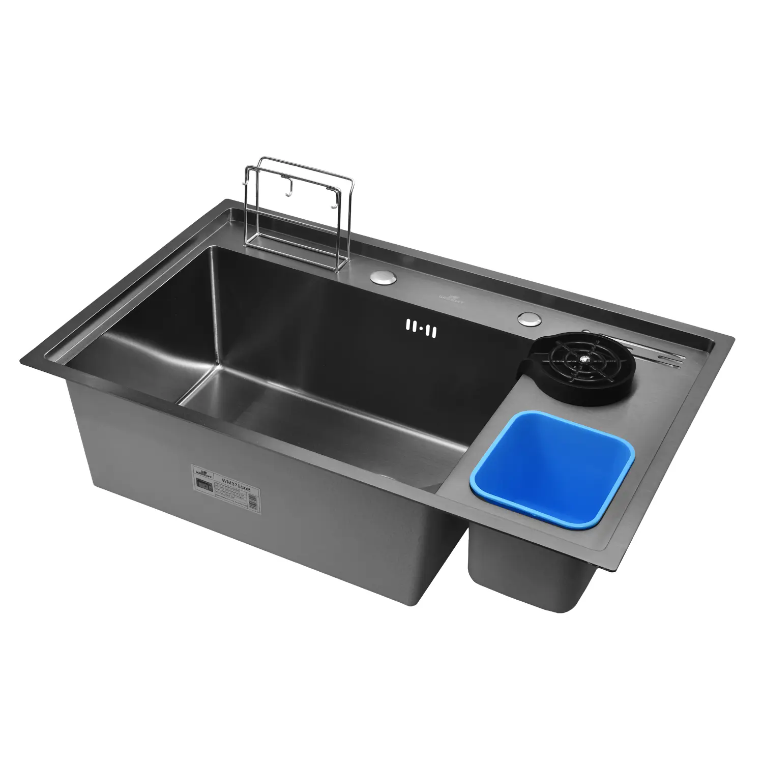 Изображение товара Многофункциональная мойка для кухни нержавеющая 78x50 Wisent графит WM37850B-S