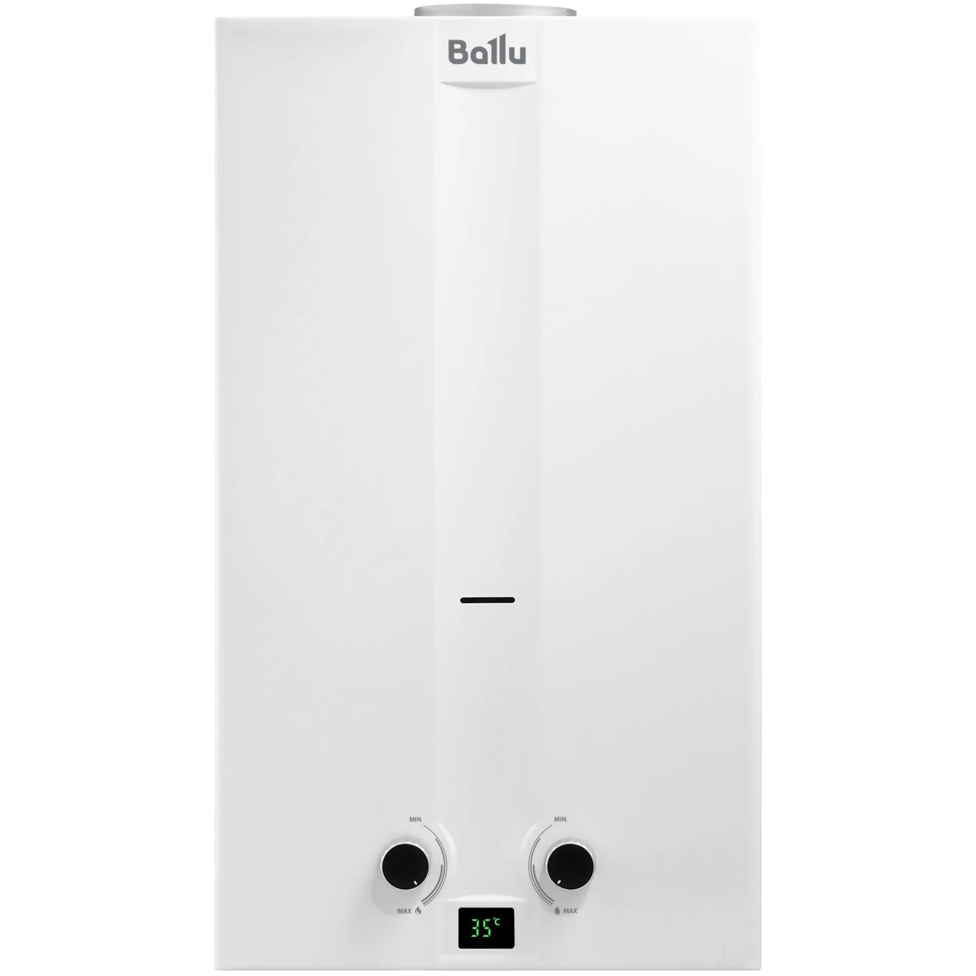 Изображение товара Газовая колонка Ballu GWH Fiery, 12 л/мин, электронный розжиг, безопасность