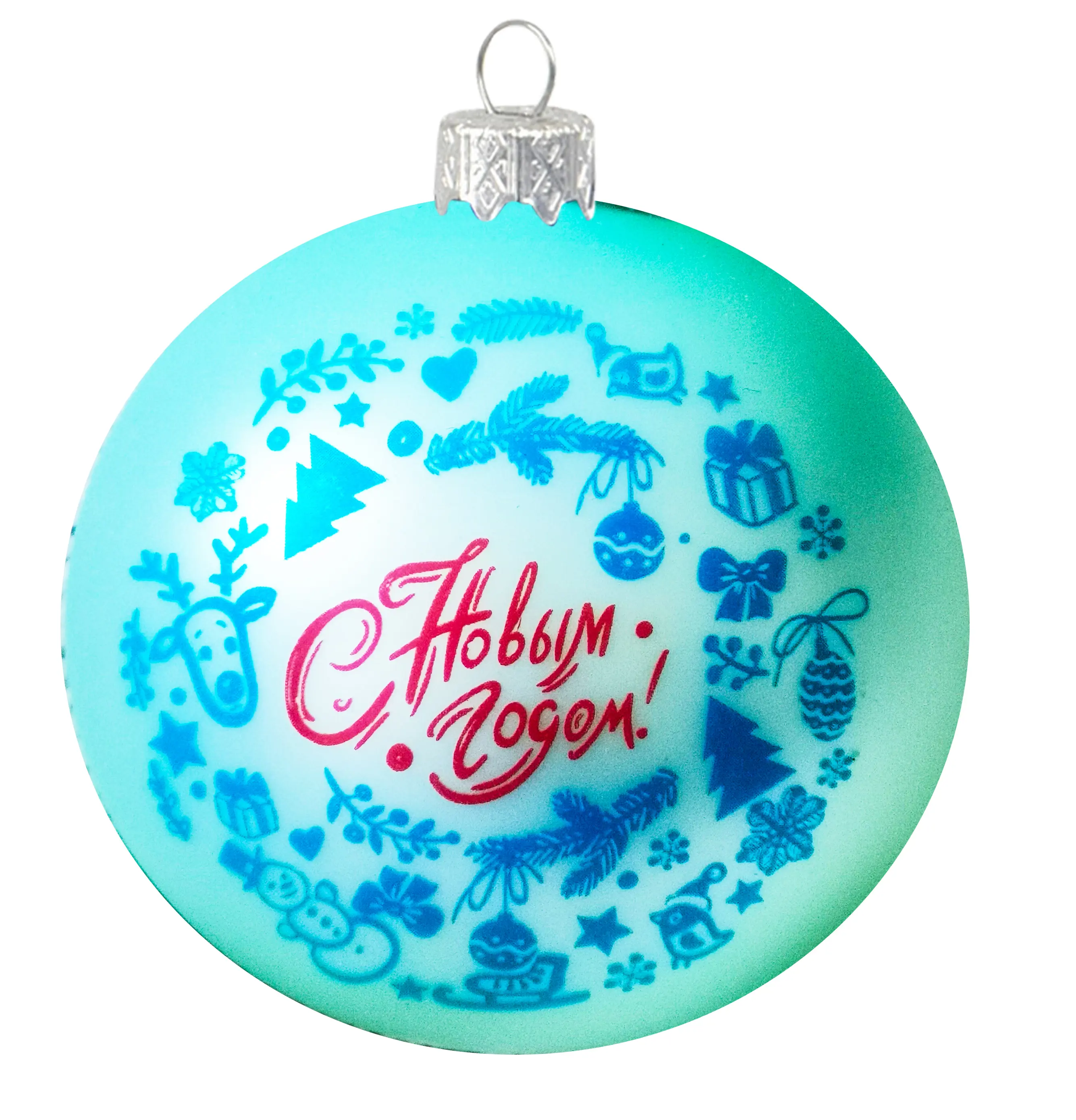 Изображение товара Шар ёлочный Куранты 2 8.5 см, стекло, цвет Микс