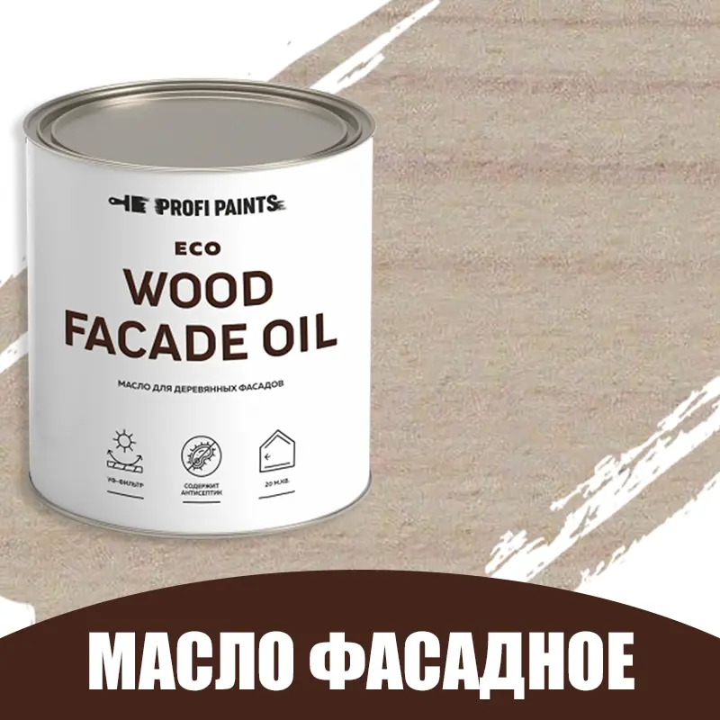 Изображение товара Масло для дерева Profipaints Eco Wood Facade Oil 0.9л Белое для фасадов
