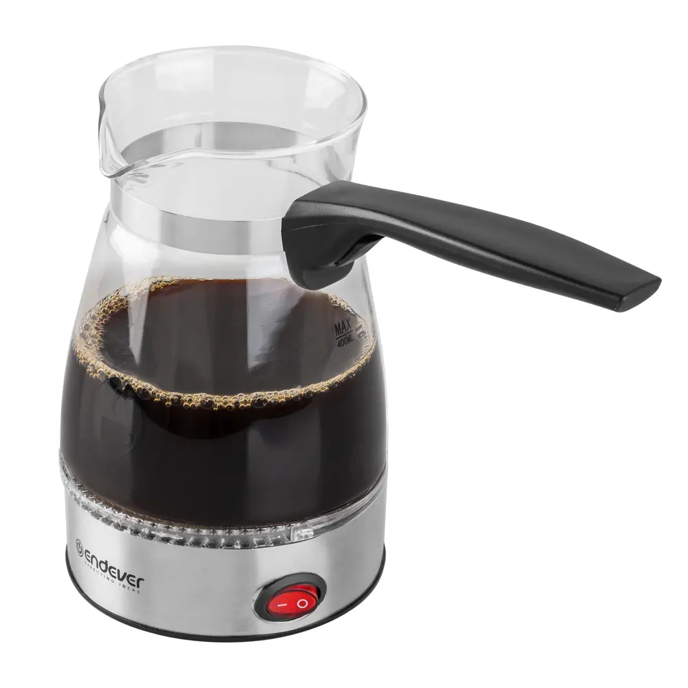 Изображение товара Электрическая кофеварка-турка Endever Costa-1015 0.4л стильный дизайн и удобство