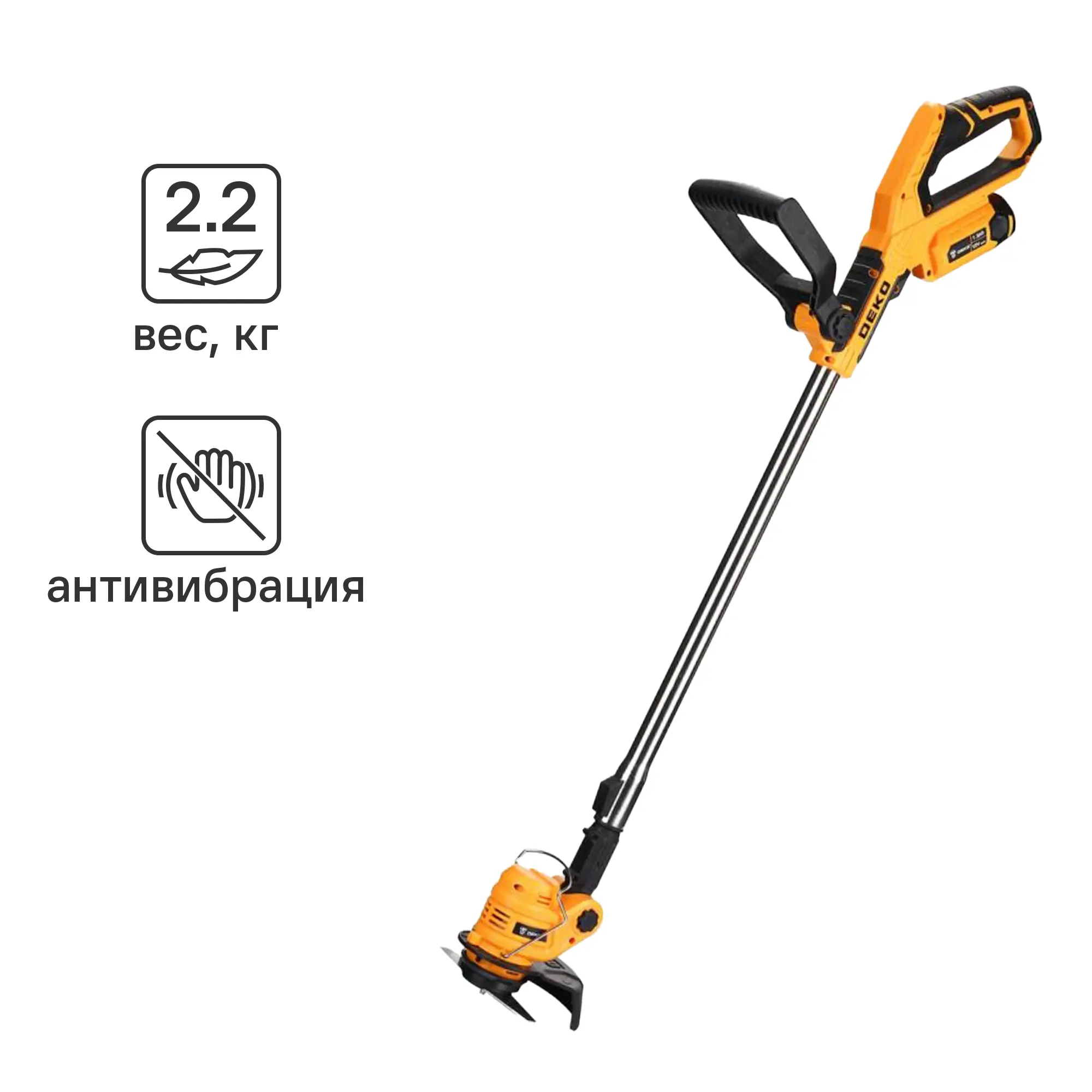 Изображение товара Триммер аккумуляторный Deko DKTR12 12 В 1x1.3 Ач АКБ и ЗУ входит в комплект