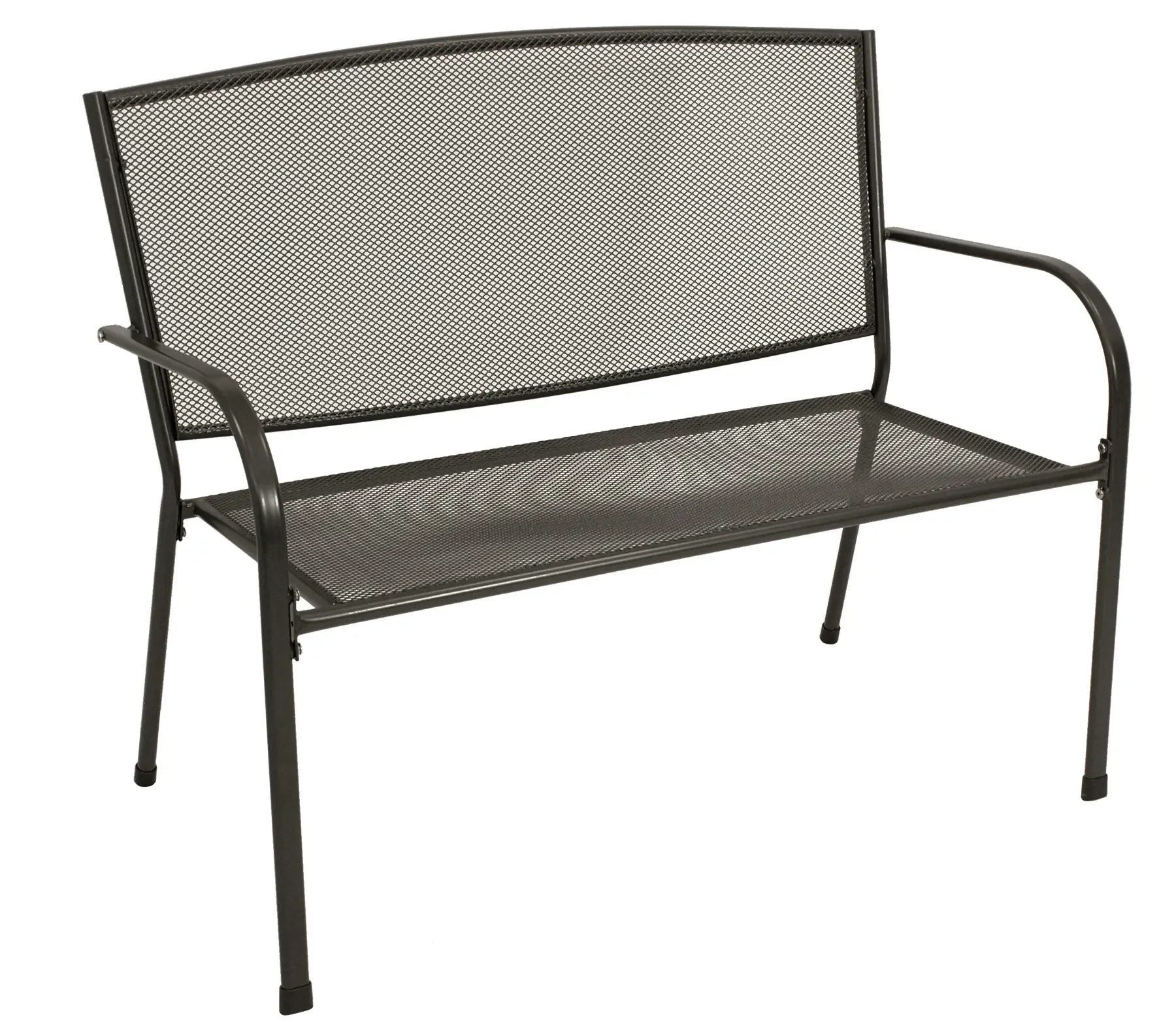 Изображение товара Скамья садовая 110 см x 59 см x 88 см металл серый/серебристый