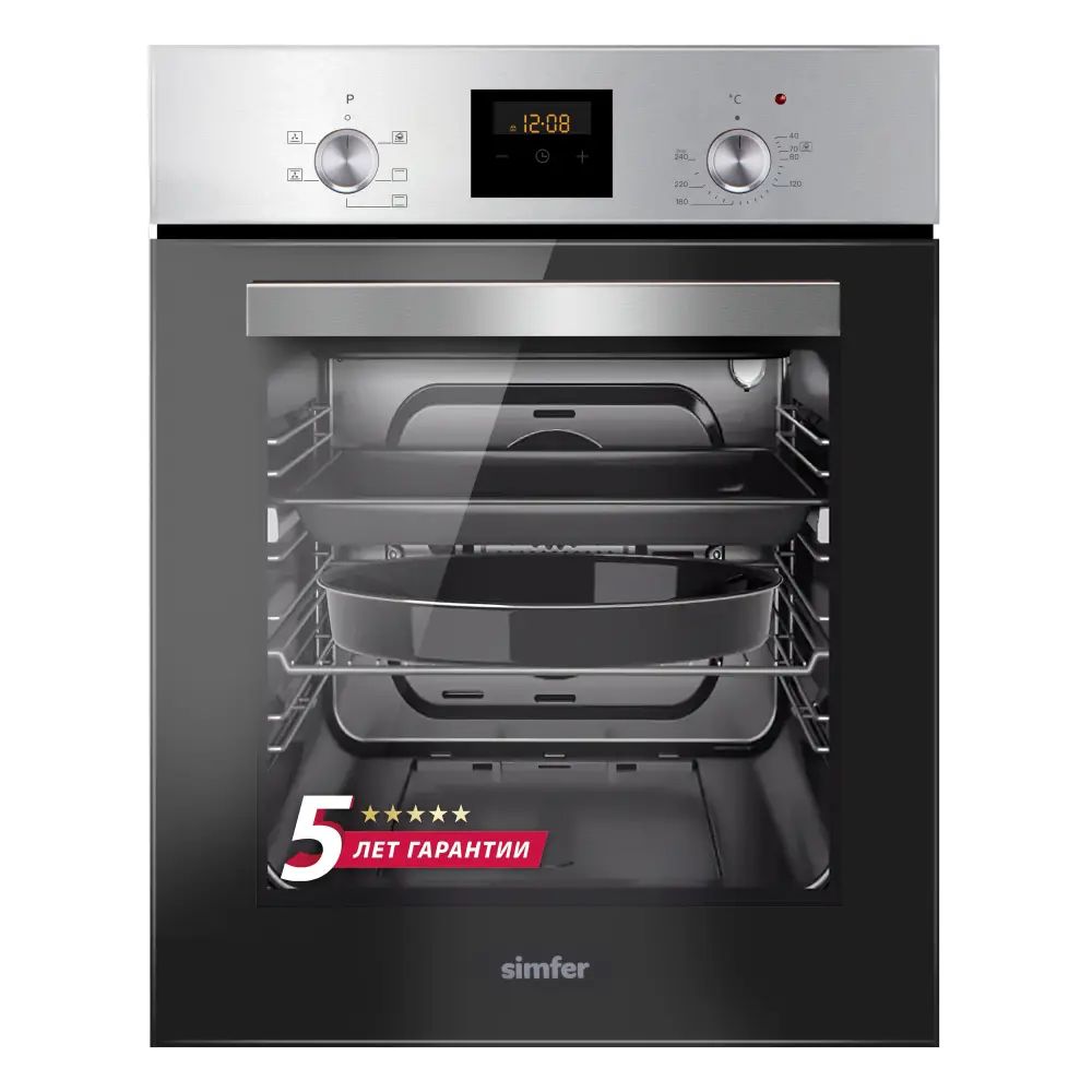 Изображение товара Электрический духовой шкаф Simfer B4EM56016 45x59.5x56.5 см черно-серый