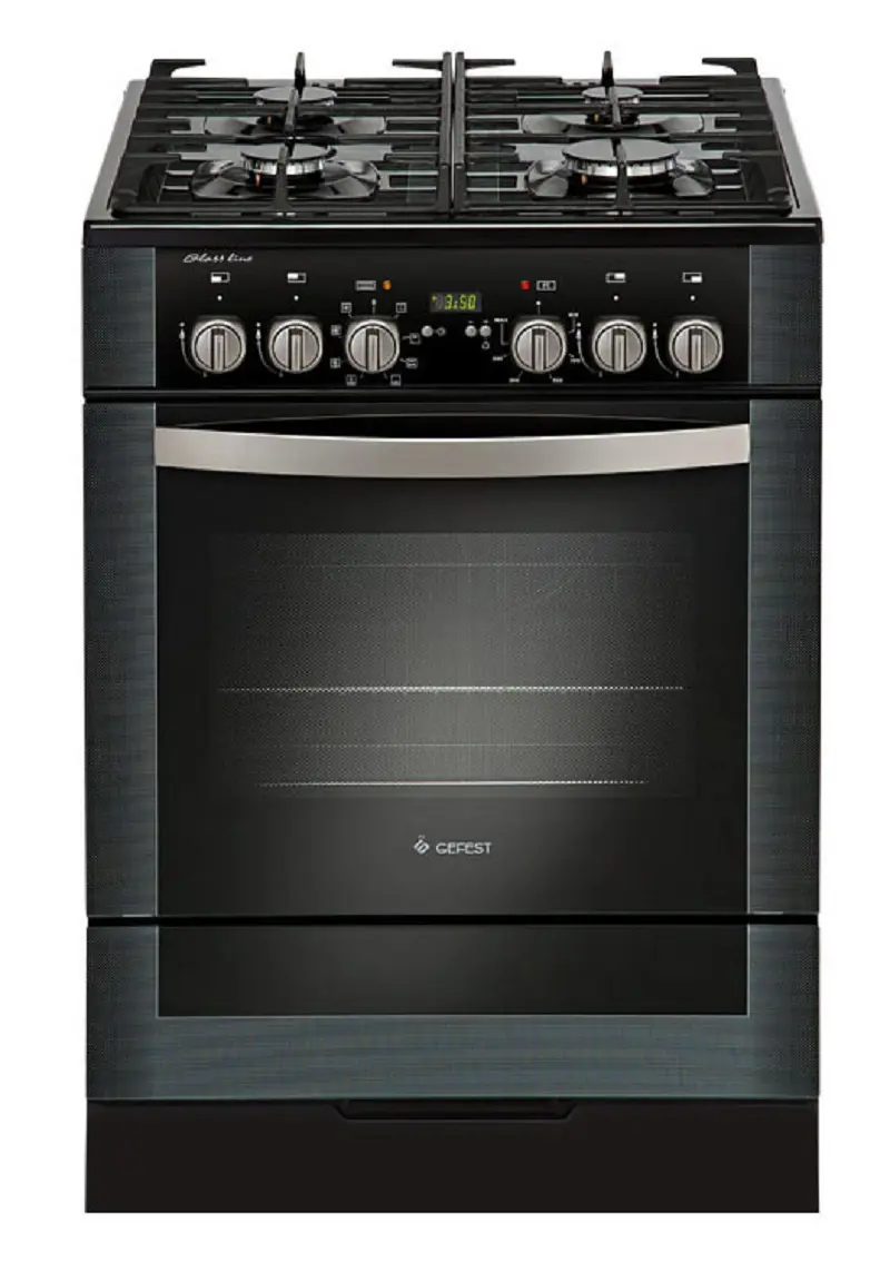 Изображение товара Газовая плита с духовкой Gefest ПГЭ 6502-03 0044 60x85x60 см цвет черный