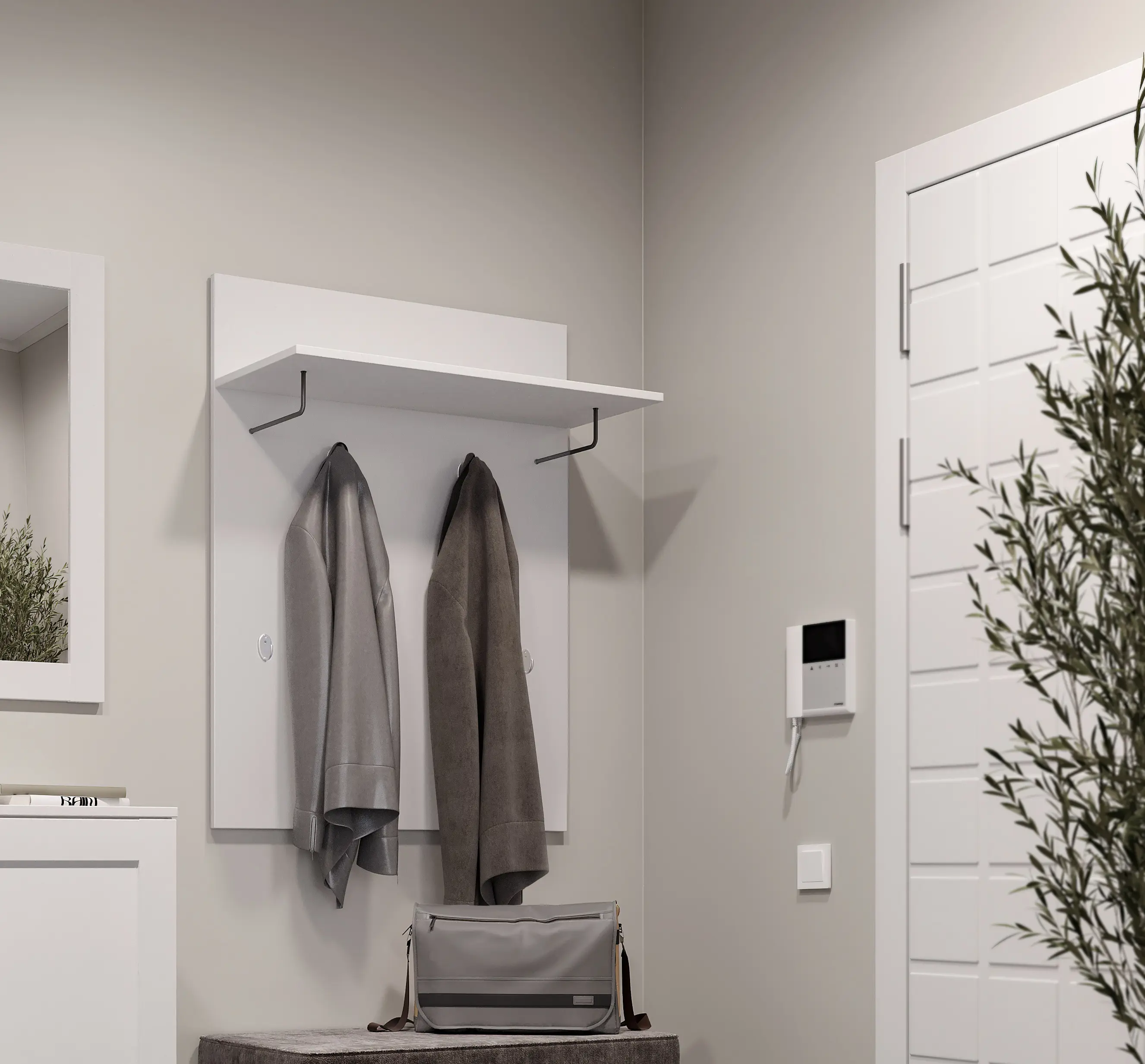 Изображение товара Вешалка настенная Гуд Лакк 78.2x100x31.6 см 5 крючков цвет белый