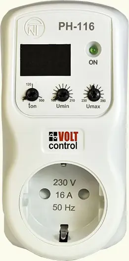 Изображение товара Реле напряжения Новатек РН-116 220-230 В 16 А однофазное с индикаторами