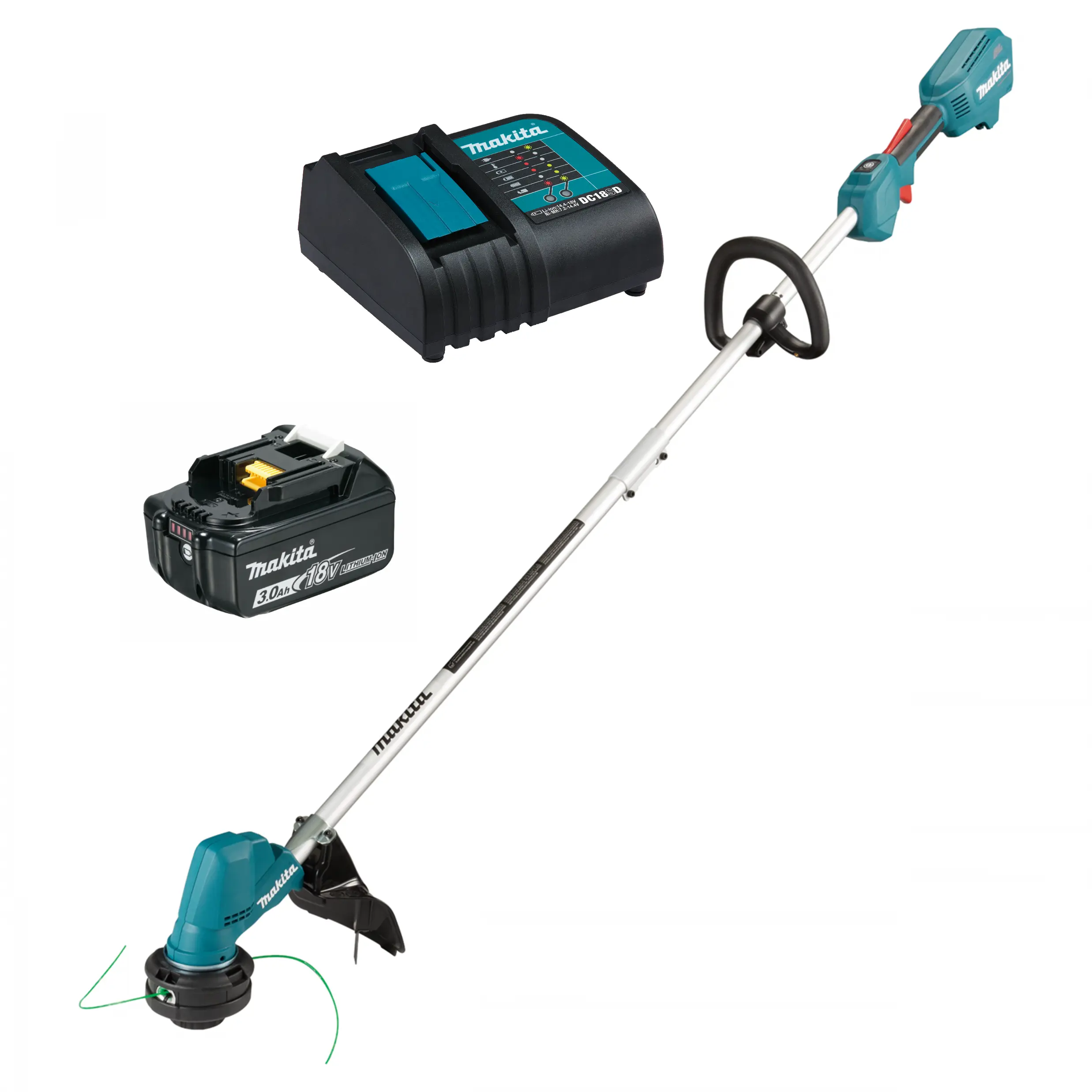 Изображение товара Беспроводной аккумуляторный триммер Makita DUR192LSF18 18В 3Ач с аксессуарами и гарантий 1 год