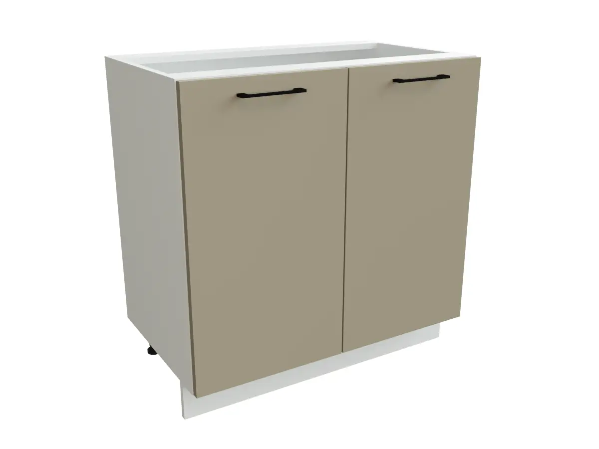 Изображение товара Напольный шкаф с 2-мя дверцами Сурская Мебель Эстетик 80x81.60x47.80 см МДФ цвет белый/порт-ройал