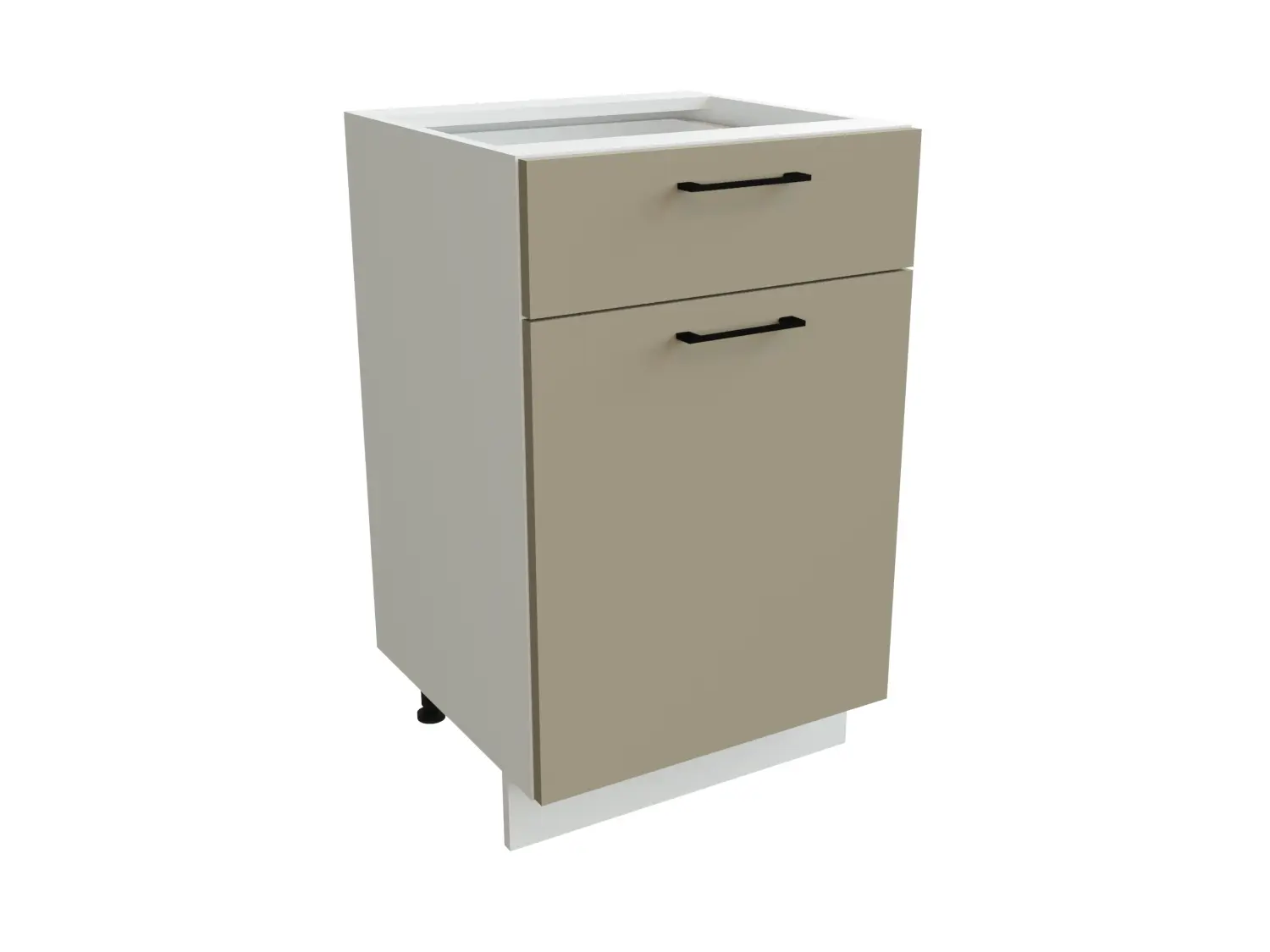 Изображение товара Напольный шкаф с 1-ой дверцей и ящиком Сурская Мебель Эстетик 50x81.60x47.80 см МДФ цвет белый/порт-ройал