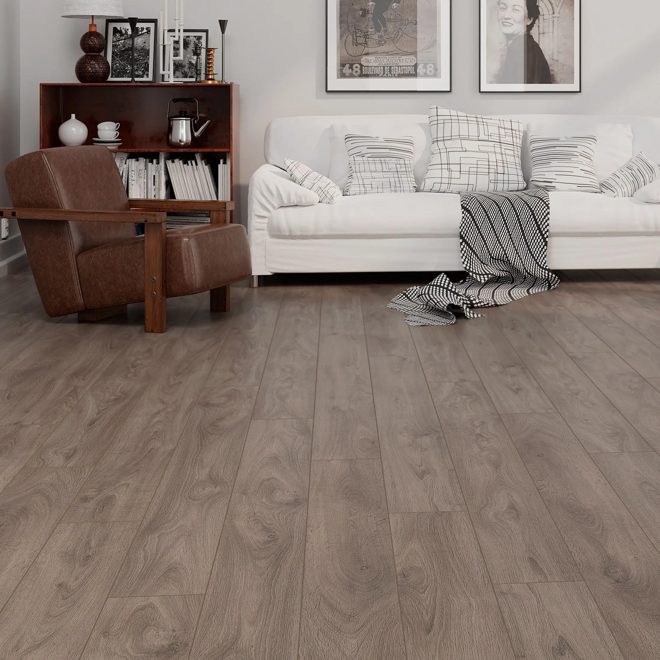 Изображение товара Ламинат "Дуб Дунай", класс 33, 10 мм, фаска, влагостойкий, Турция