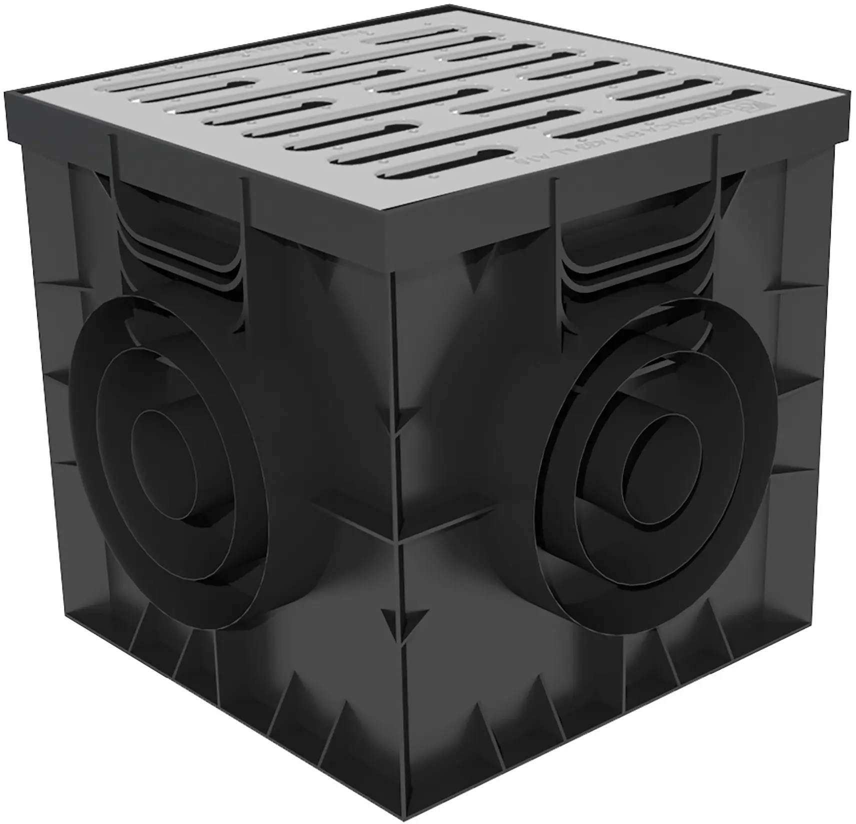 Изображение товара Дождеприемник Gidrolica 300x300 мм черный с решёткой для пешеходных зон