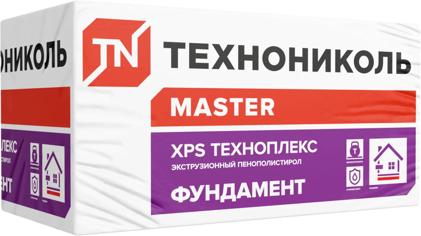 Изображение товара Экструдированный пенополистирол XPS 50 мм Технониколь 8 шт. 5.48 м² для внутренней теплоизоляции