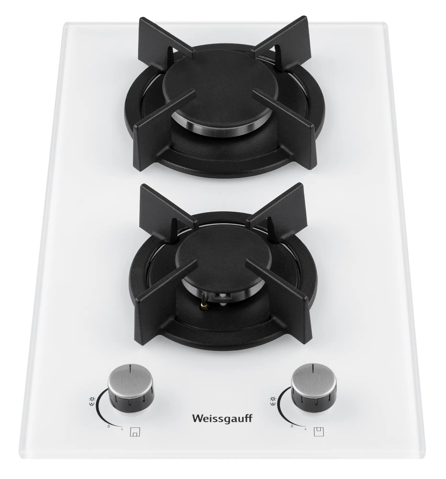 Изображение товара Газовая варочная панель Weissgauff HGG 320 WGR 30 см 2 конфорки цвет белый