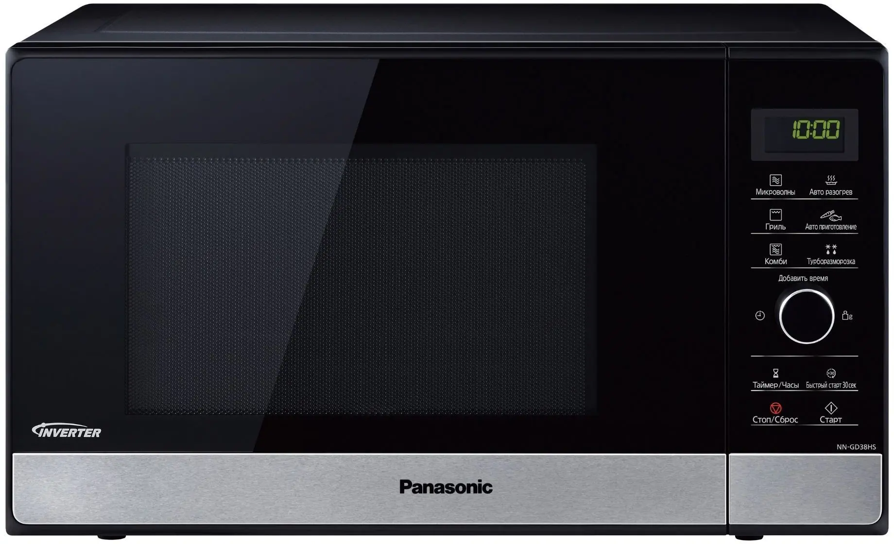 Изображение товара Отдельностоящая микроволновая печь Panasonic NN-GD38HSZPE 23 л 48.8x27.9x39.5 см цвет черный