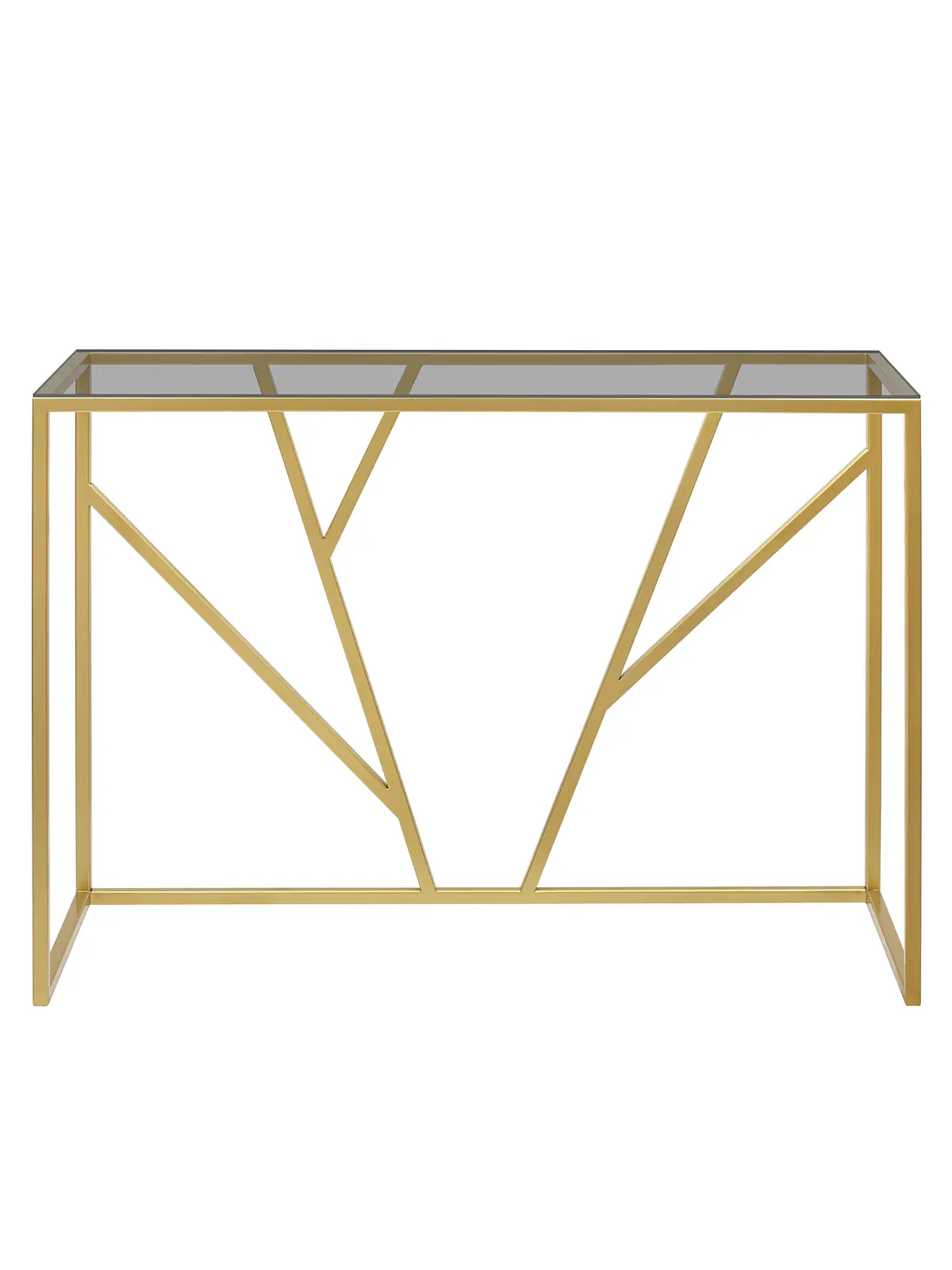 Изображение товара Консоль напольная Greenween Jaqlene из металлического каркаса и стекла 100x81x35 см