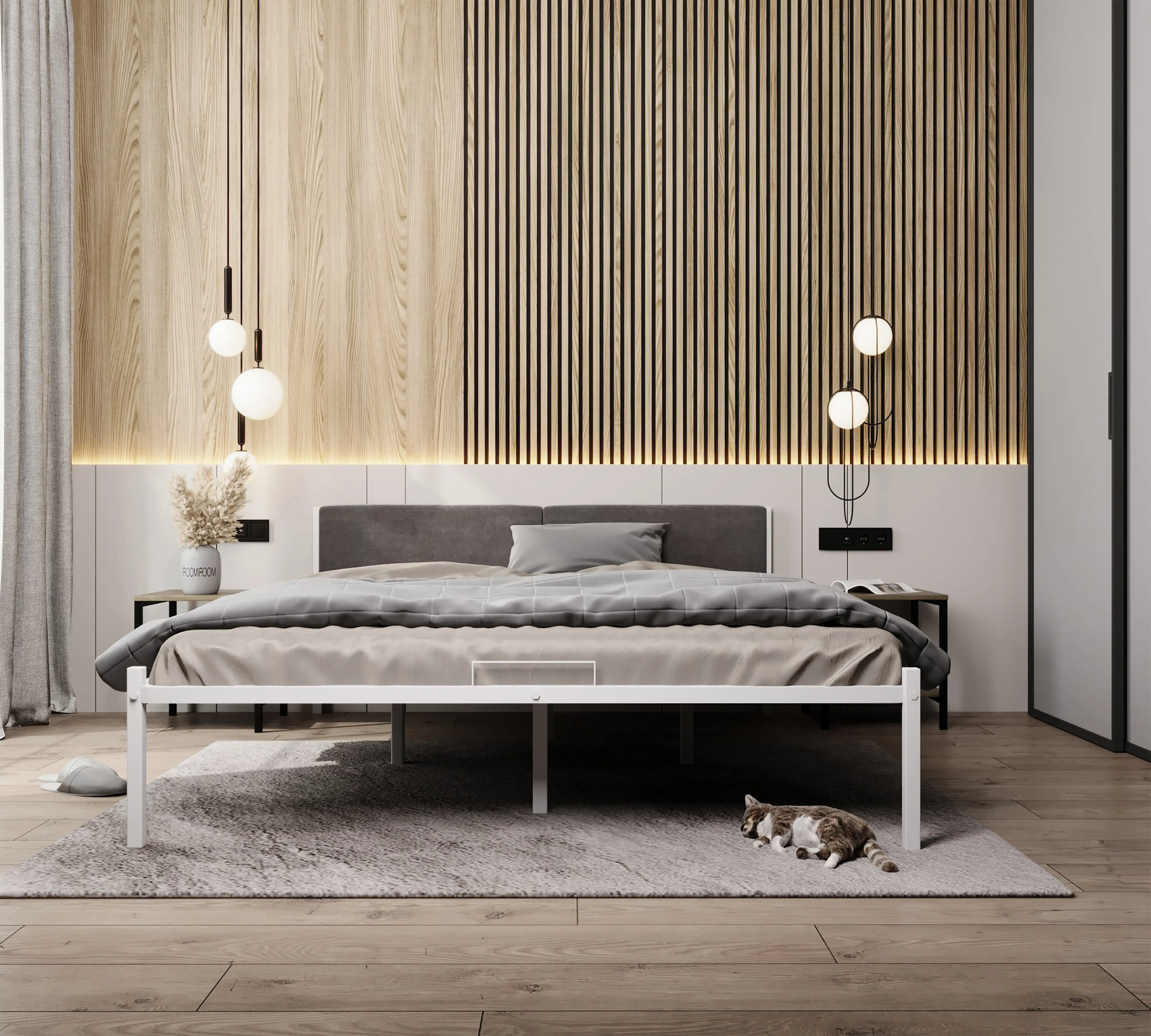 Изображение товара Изголовье для кровати Alicia Home 174x21x5.20 см МДФ цвет серый