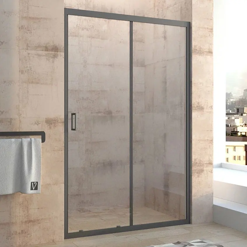 Изображение товара Душевая дверь Veconi 400094 120см эффект стекла прозрачный раздвижной