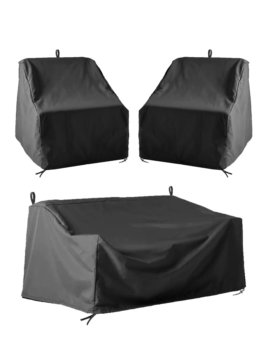 Изображение товара Комплект чехлов для дивана Tplus 1800x1000x800/550 мм и кресел 1100x950x900/660 мм 2 шт оксфорд 210 олива