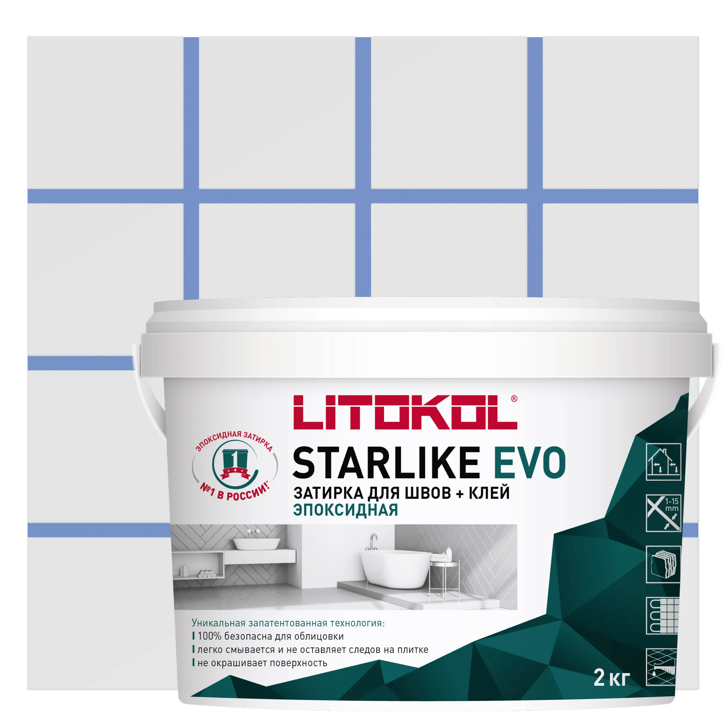 Изображение товара Затирка эпоксидная Litokol Starlike Evo S.330 небесно-синяя 2 кг