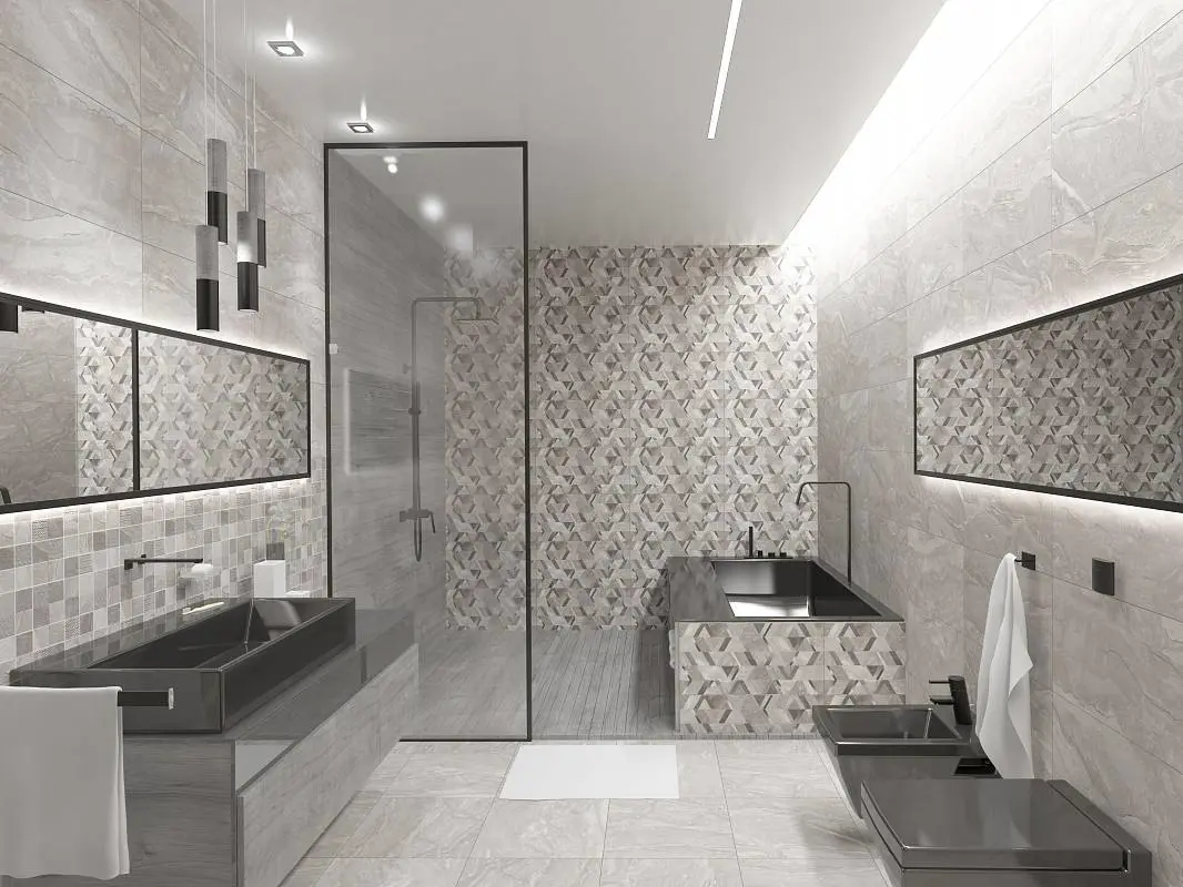 Изображение товара Плитка керамическая для стен Kerlife 1349tmn Torino Ice 31.50x63 см, цвет Серый