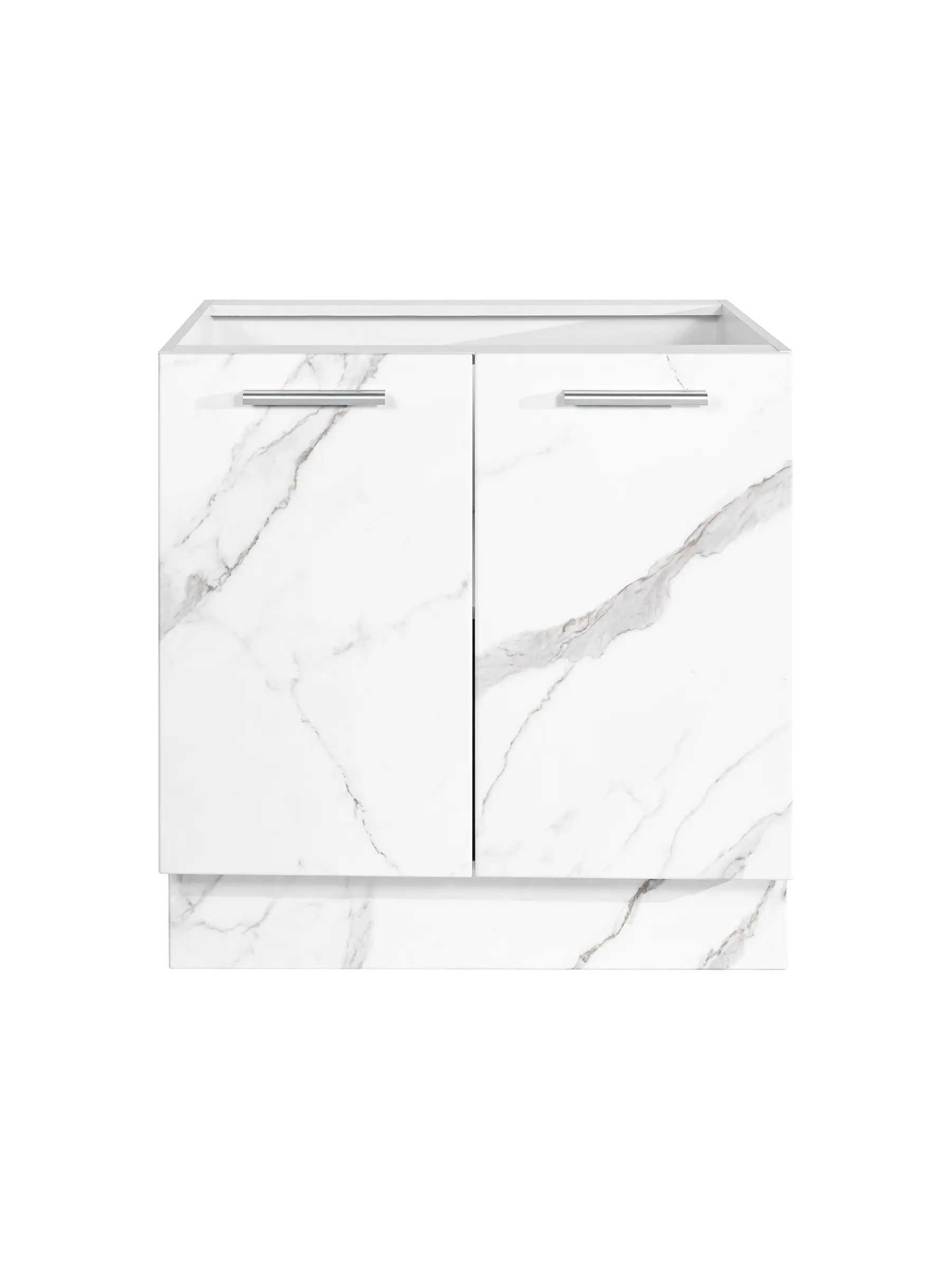 Изображение товара Напольный шкаф Марсель 80x82.60x57.60 см фасад белый мрамор МДФ каркас белый ЛДСП мрамор милк 86848246