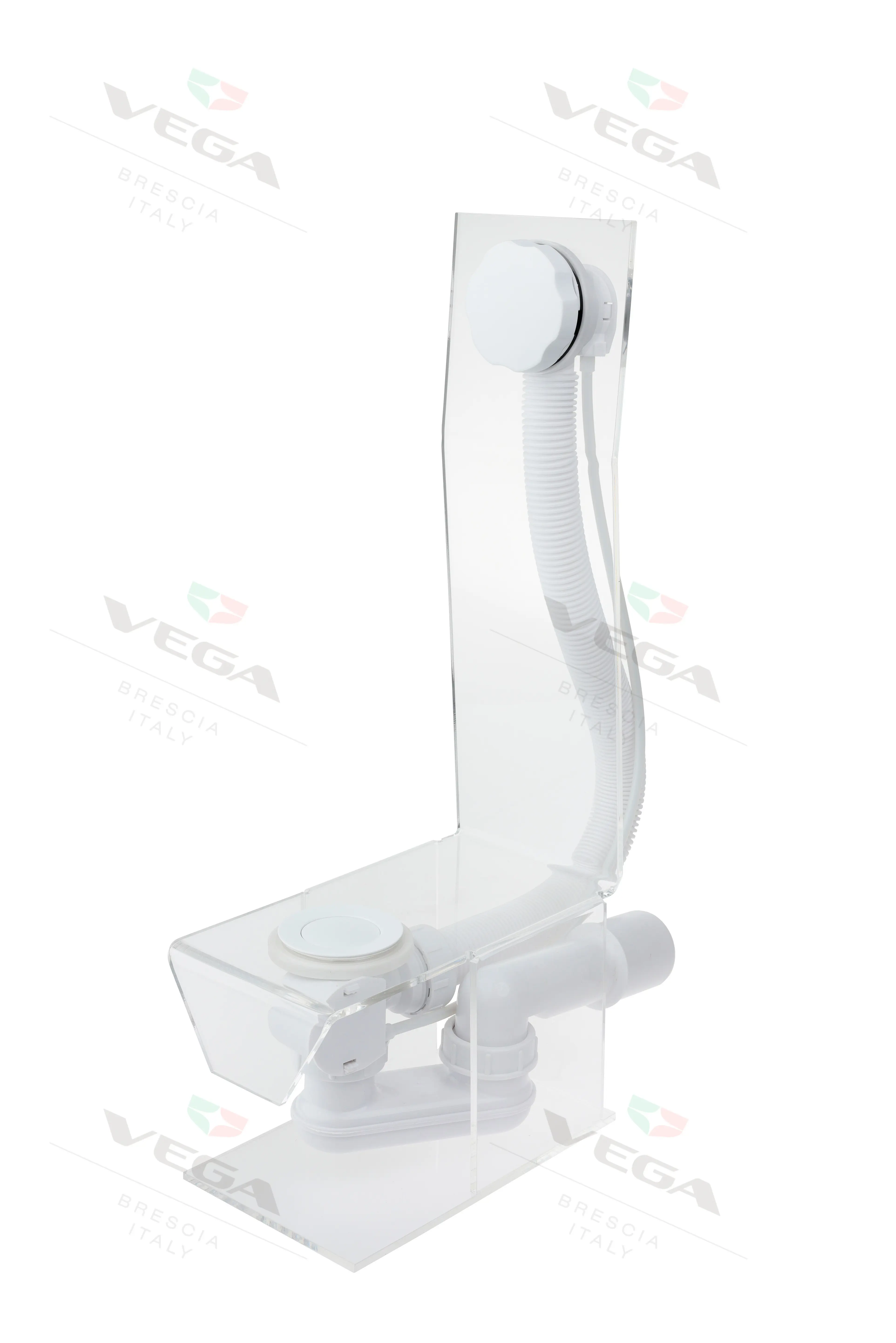 Изображение товара Слив-перелив для ванны VEGA D40 мм 60 см, латунь, белый, Россия