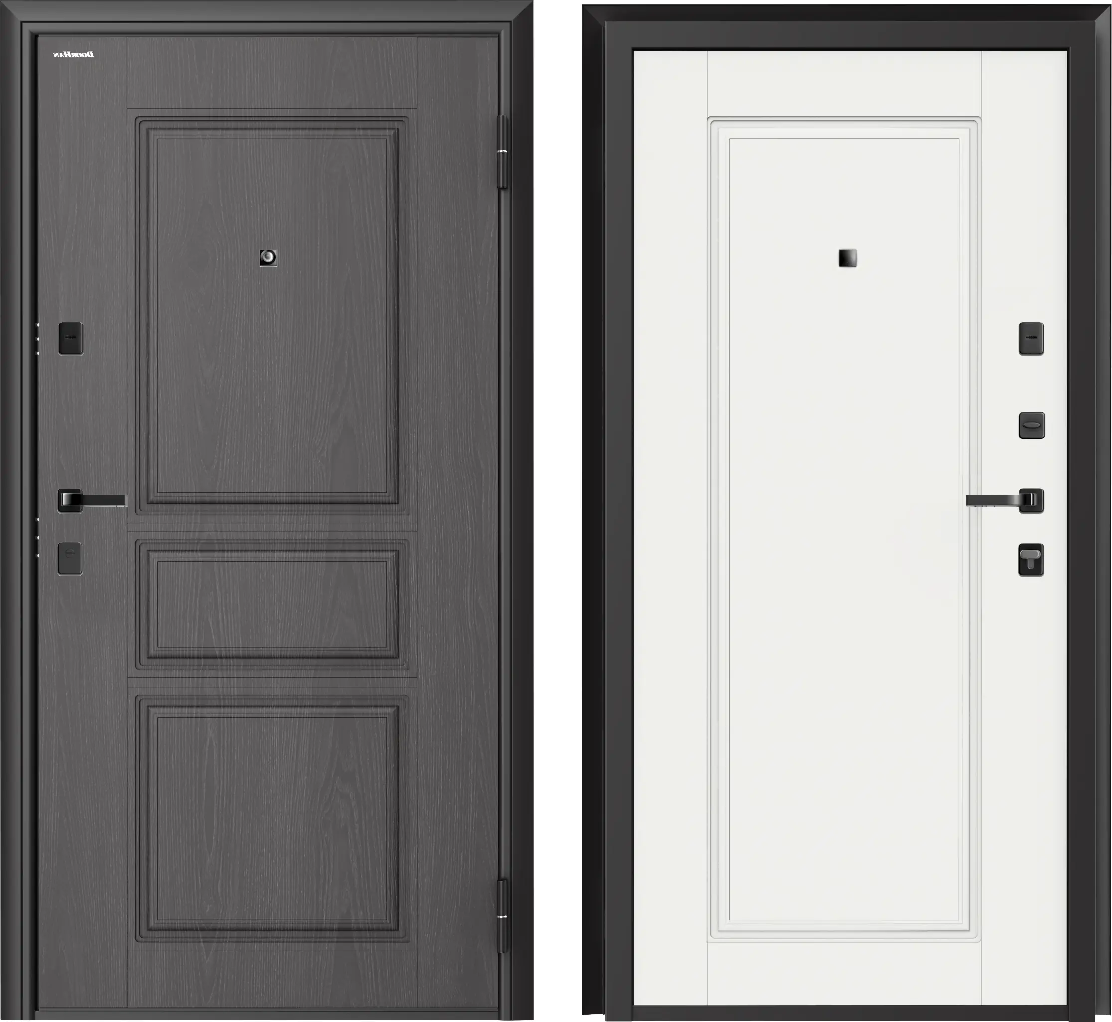 Изображение товара Входная металлическая дверь Квадро 88x205 см правая малибу высокий уровень шумоизоляции