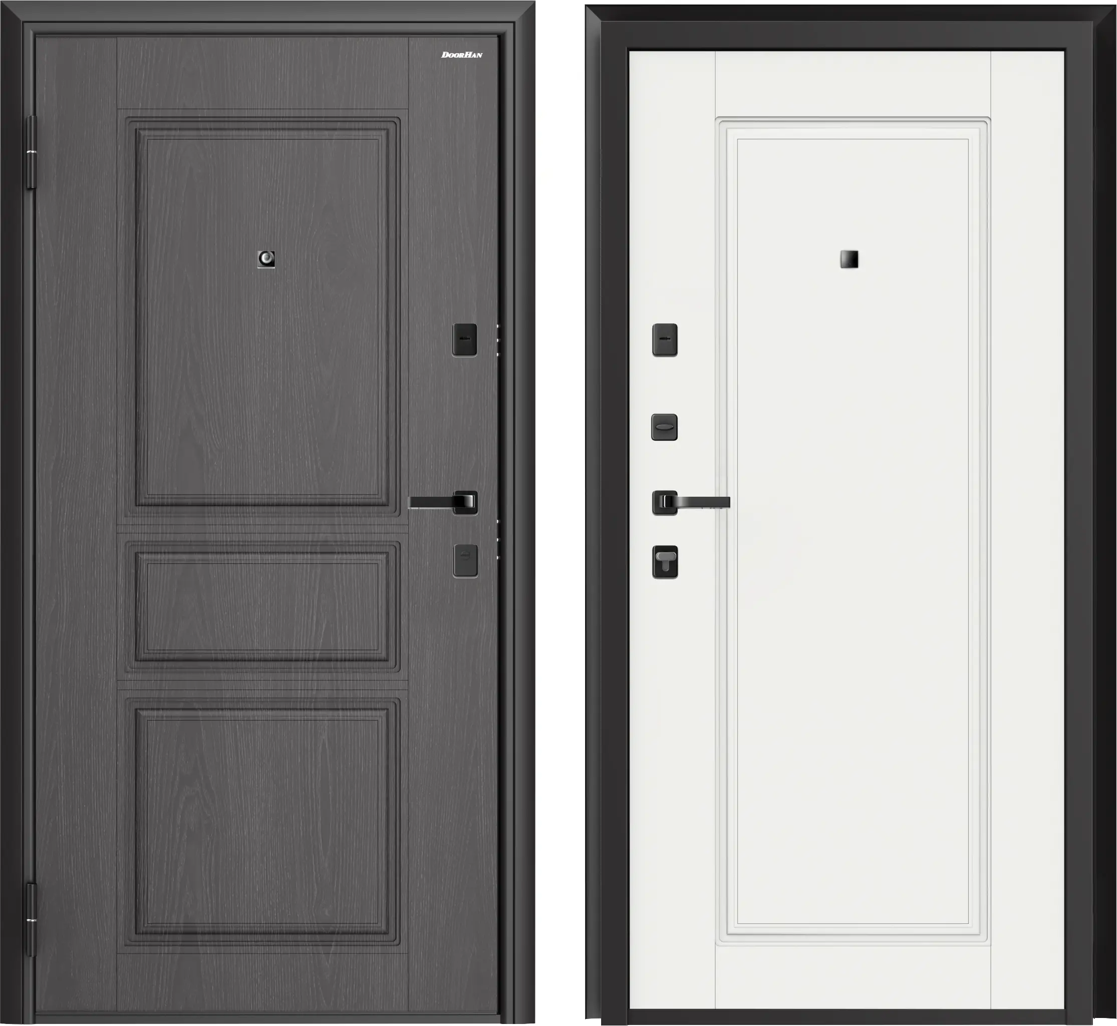 Изображение товара Входная металлическая дверь Квадро 98x205 см левая малибу высокого уровня взломостойкости