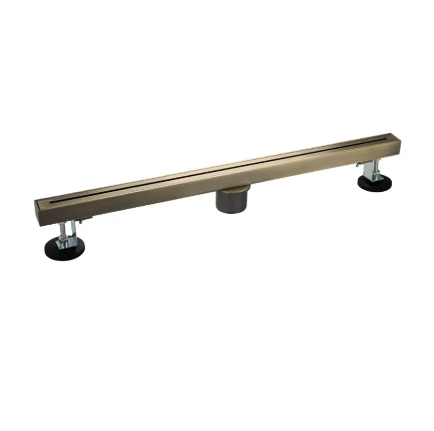 Изображение товара Душевой трап Санакс 40065, 3.2x60 см, нержавеющая сталь, сухой затвор, бронза