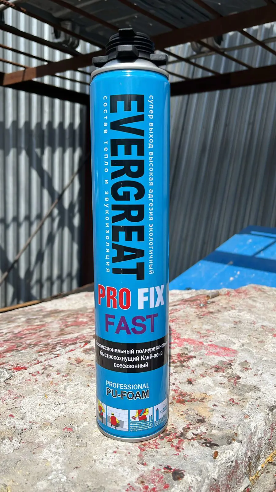 Изображение товара Клей-пена профессиональный Evergreat Pro Fix Fast полиуретановый быстросохнущий всесезонный 750 мл
