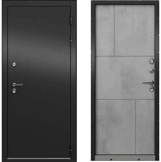 Изображение товара Входная металлическая дверь Крепыш 88x205 правое открывание серого цвета