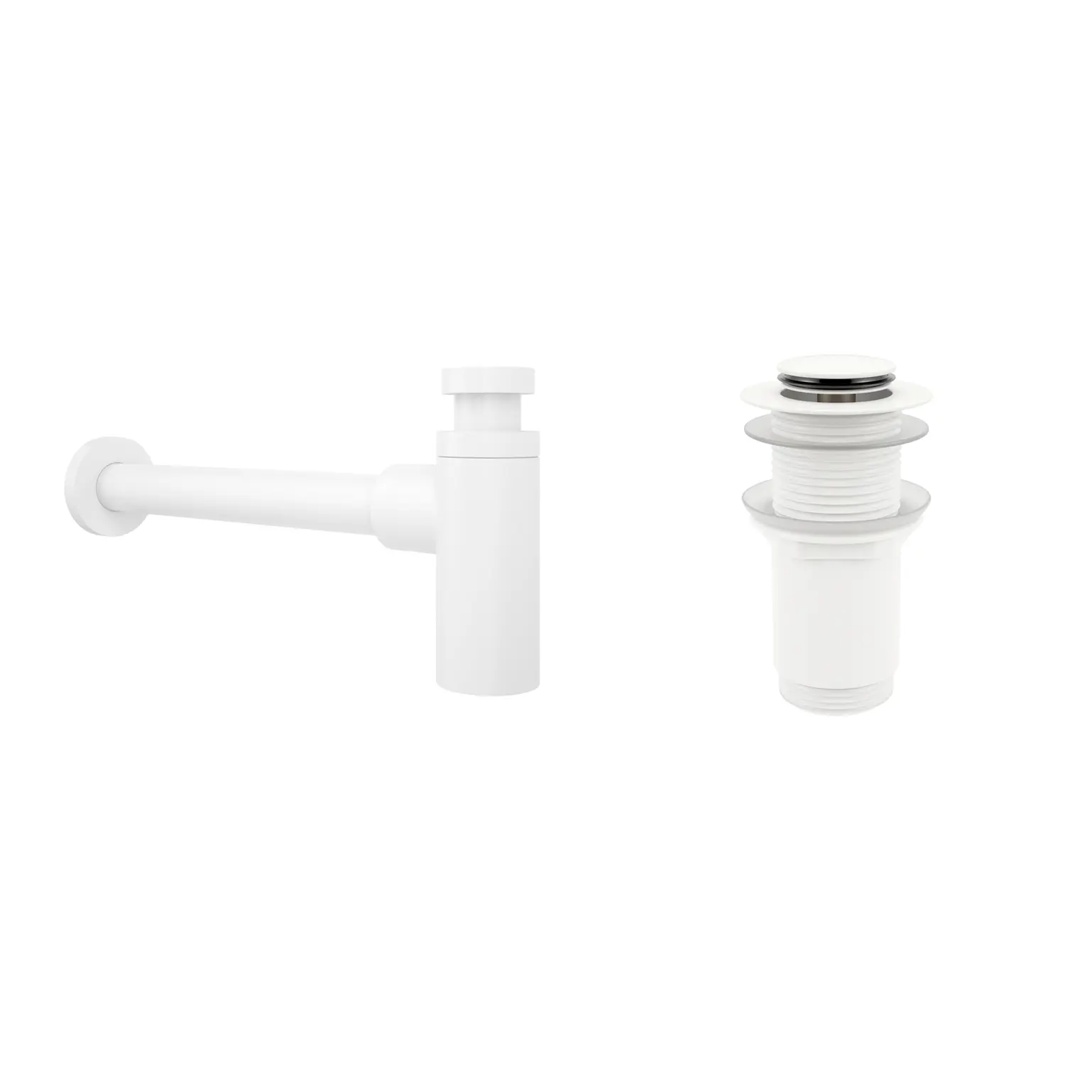 Изображение товара Набор сифон для раковины и донный клапан Wellsee Drainage System 182108002 цвет матовый белый