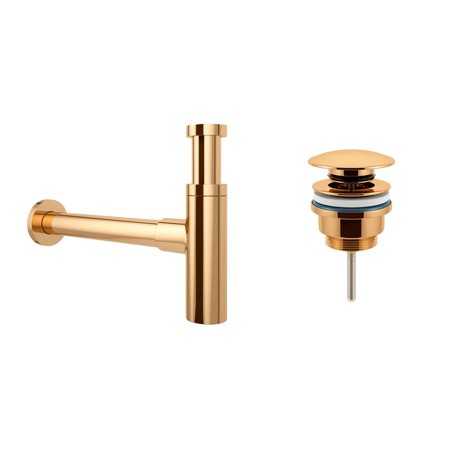 Изображение товара Комплект сифона и донного клапана Wellsee Drainage System 182121003 золото
