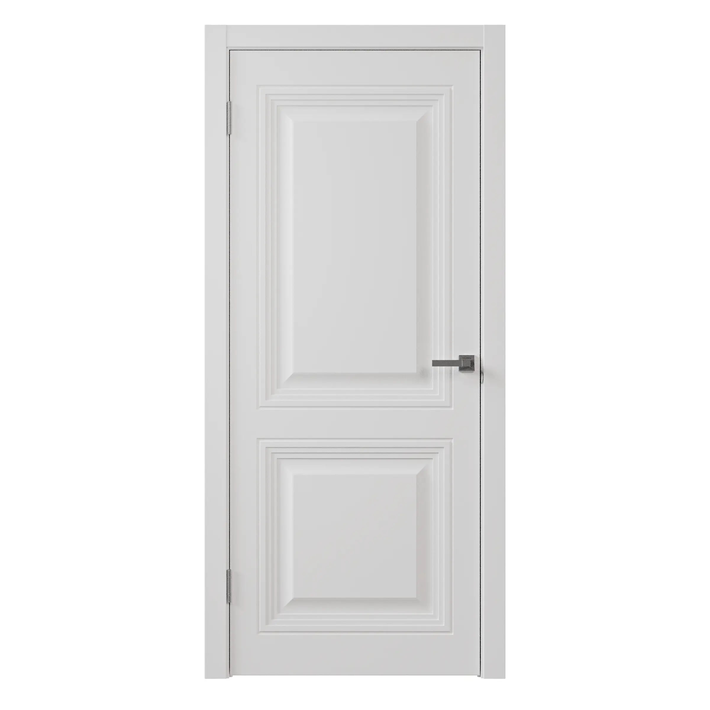 Изображение товара Дверь межкомнатная глухая Монблан 2 80x200 см белая с замком и петлями