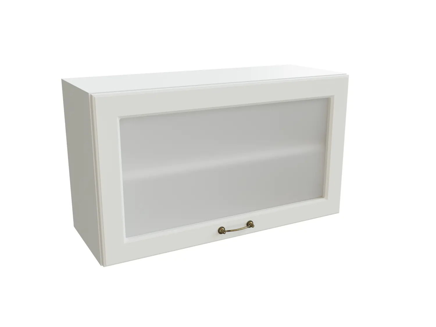 Изображение товара Навесной шкаф со стеклом Сурская мебель Айленд 80x46x31.8 см ЛДСП цвет белый