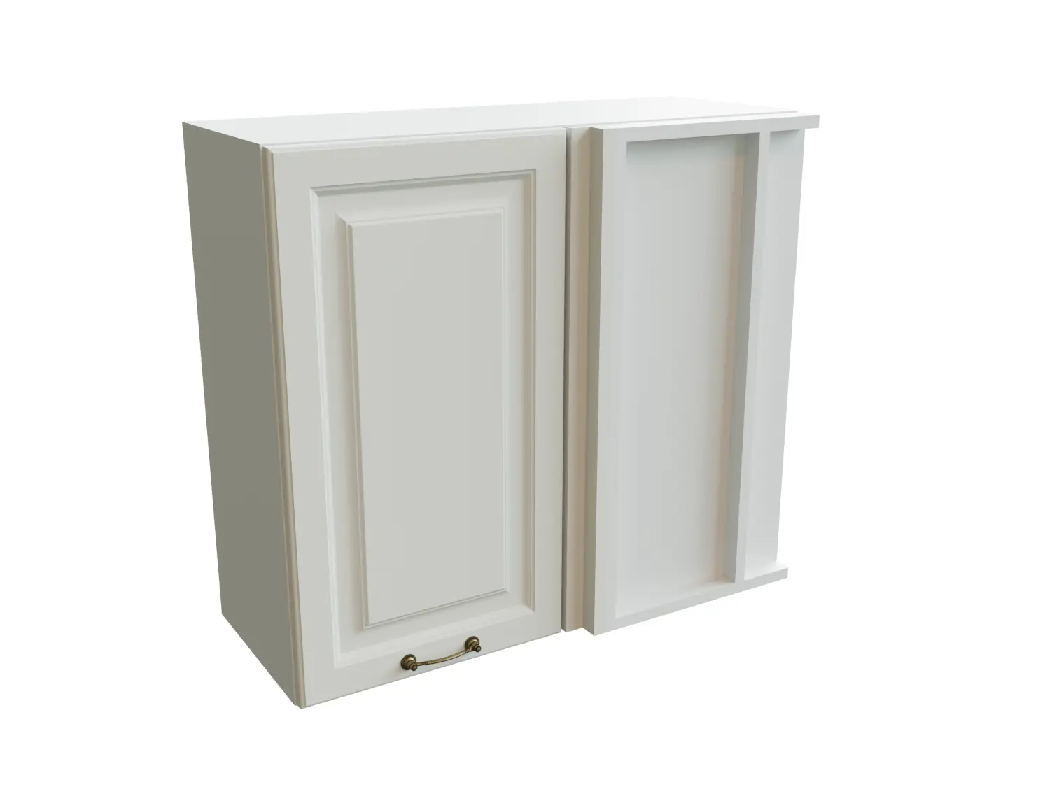 Изображение товара Навесной шкаф угловой Сурская мебель Айленд 69x71.6x34.5 см 1 дверца ЛДСП цвет белый