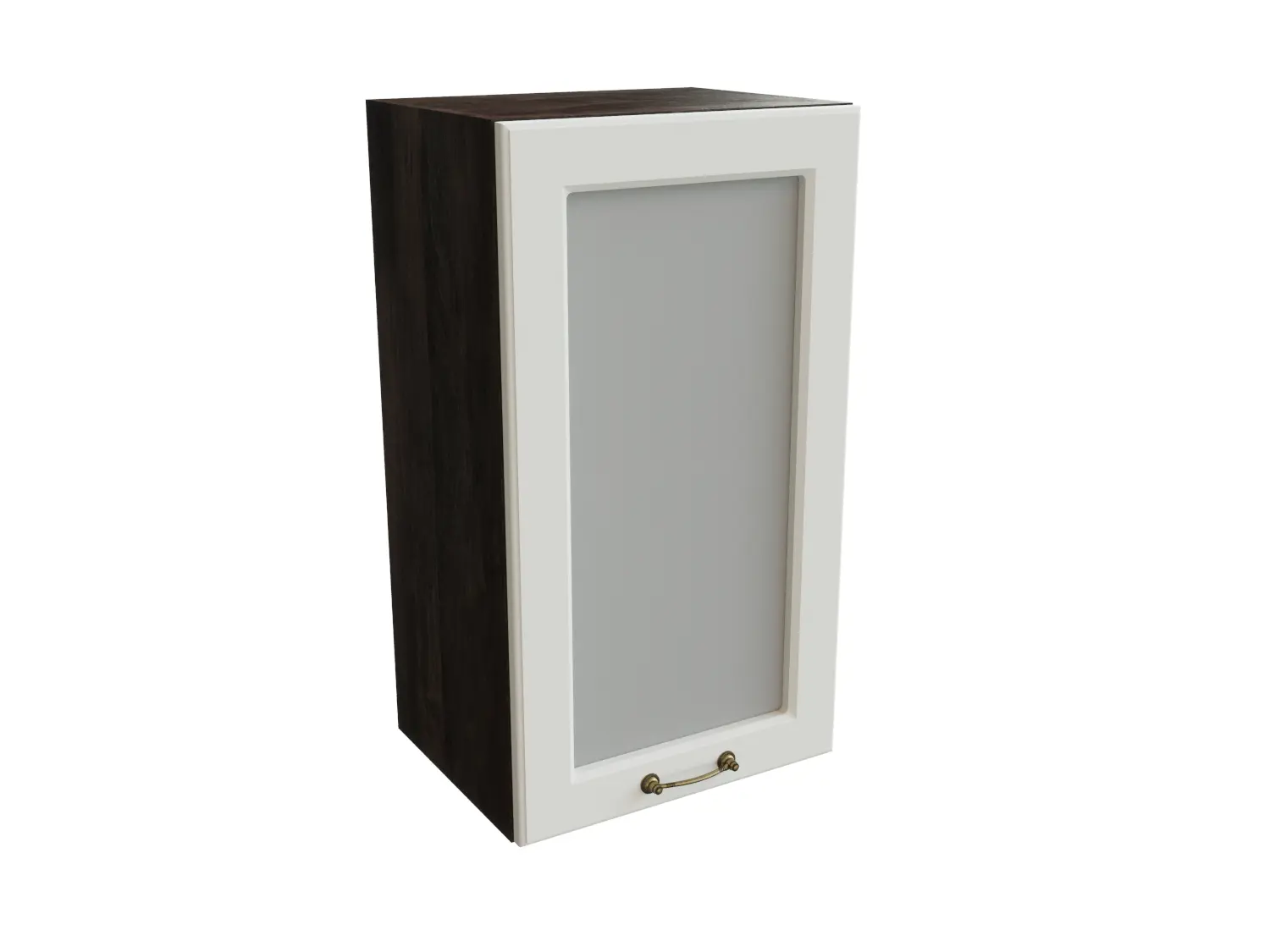 Изображение товара Навесной шкаф со стеклом Сурская мебель Ницца 40x71.6x31.8 см 1 дверца МДФ цвет кальяри/айленд