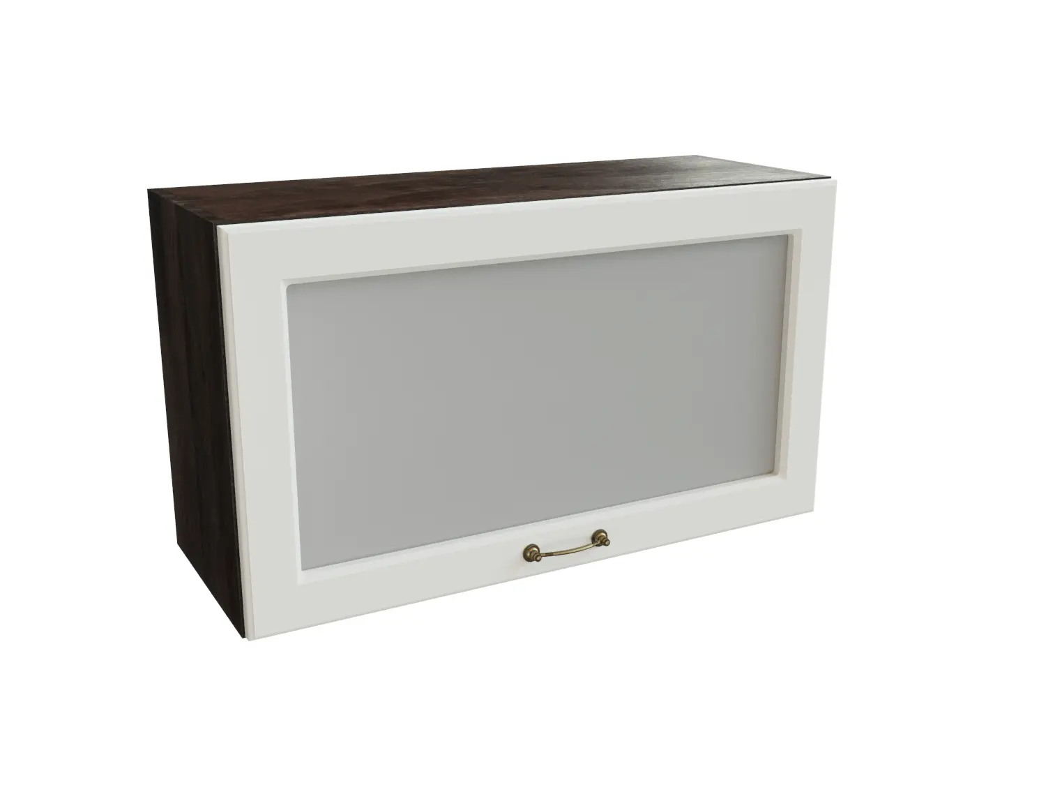 Изображение товара Навесной шкаф со стеклом Сурская мебель Ницца 80x46x31.8 см 1 дверца МДФ цвет кальяри/айленд