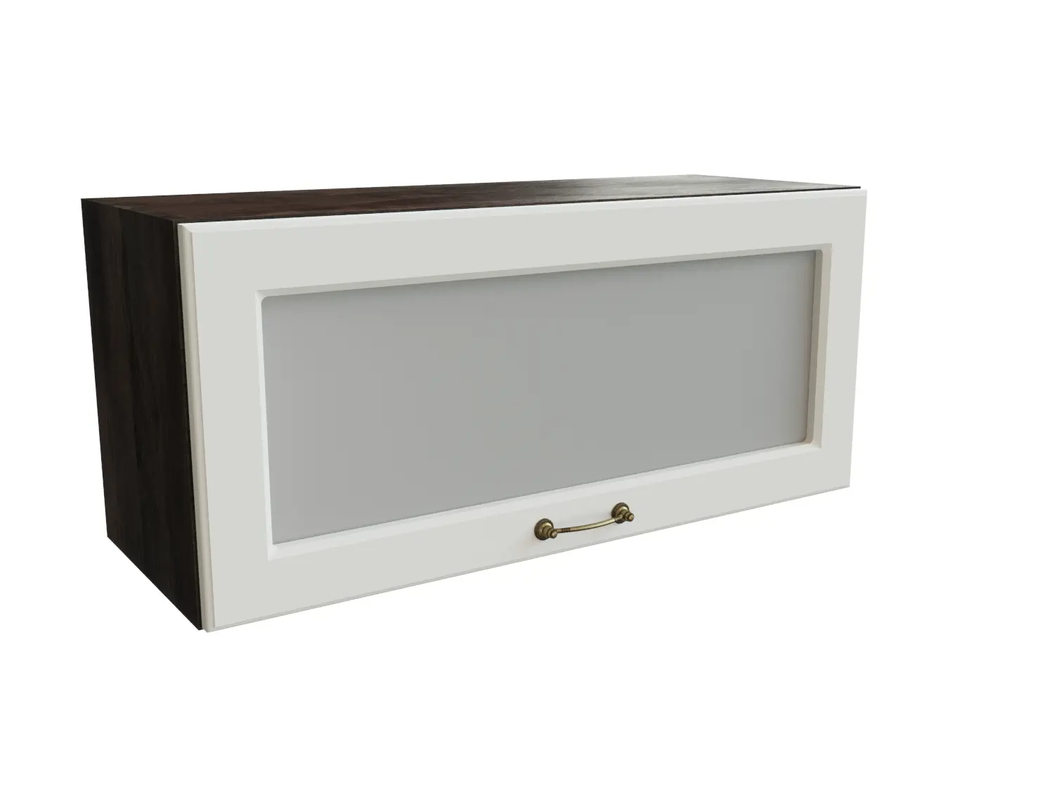 Изображение товара Навесной шкаф со стеклом Сурская мебель Ницца 80x35.8x31.8 см 1 дверца ЛДСП цвет кальяри/айленд