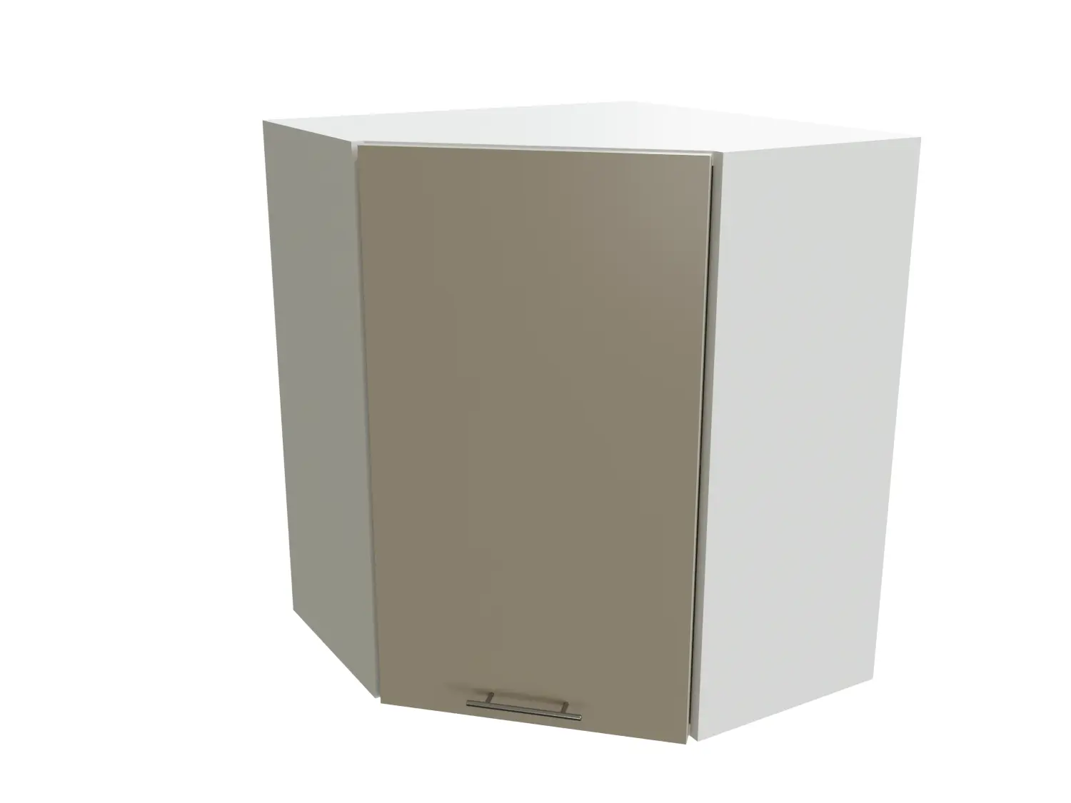 Изображение товара Навесной шкаф угловой с 1-ой дверцей Сурская Мебель Валерия 59.20x71.60x59.20 см МДФ цвет белый/альбион софт