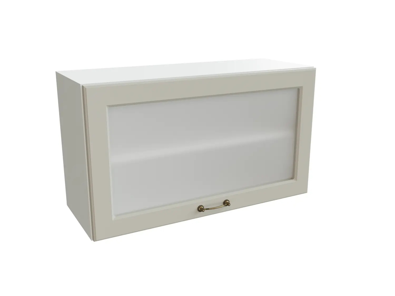 Изображение товара Навесной шкаф со стеклом Сурская мебель Ницца 80x46x31.8 см 1 дверца МДФ цвет кварц