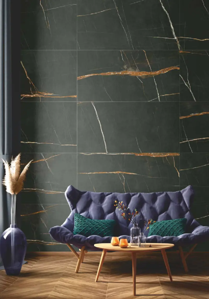 Изображение товара Керамогранит Idalgo home Граните люссо 60x120 см неро, ректифицированный, Мраморный эффект, Россия