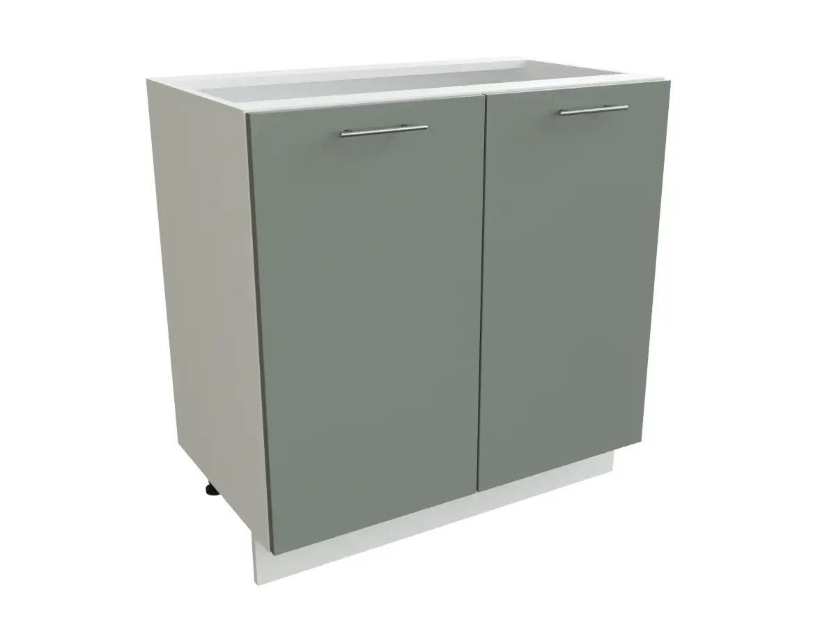 Изображение товара Напольный шкаф с 2-мя дверцами Сурская Мебель МС Валерия 80x81.60x47.80 см МДФ цвет белый/лагуна