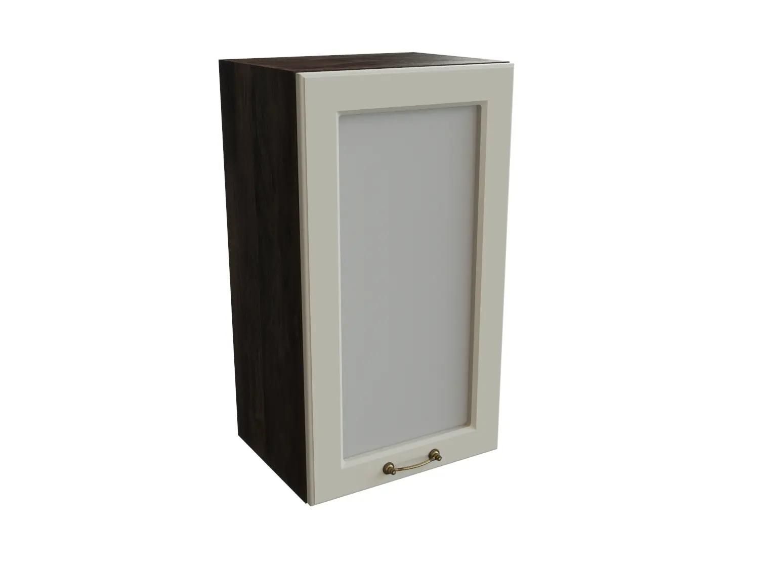 Изображение товара Навесной шкаф со стеклом Сурская мебель кальяри/кварц 40x71.6x31.8 см 1 дверца ЛДСП цвет кальяри/кварц