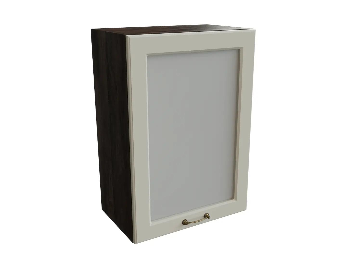 Изображение товара Навесной шкаф со стеклом Сурская мебель кальяри/кварц 50x71.6x31.8 см 1 дверца ЛДСП цвет кальяри/кварц