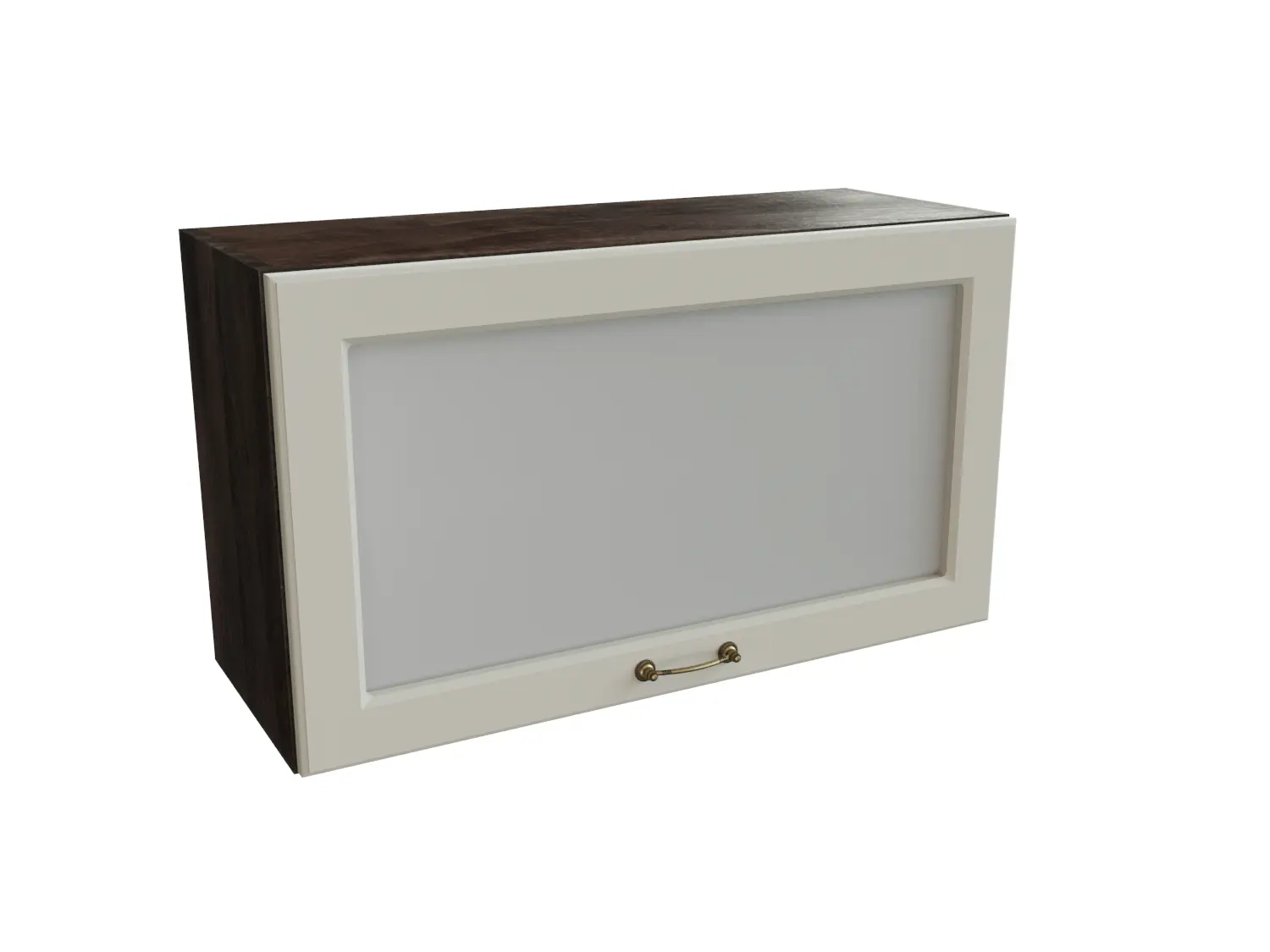 Изображение товара Навесной шкаф со стеклом Сурская мебель кальяри/кварц 80x46x31.8 см 1 дверца ЛДСП цвет кальяри/кварц